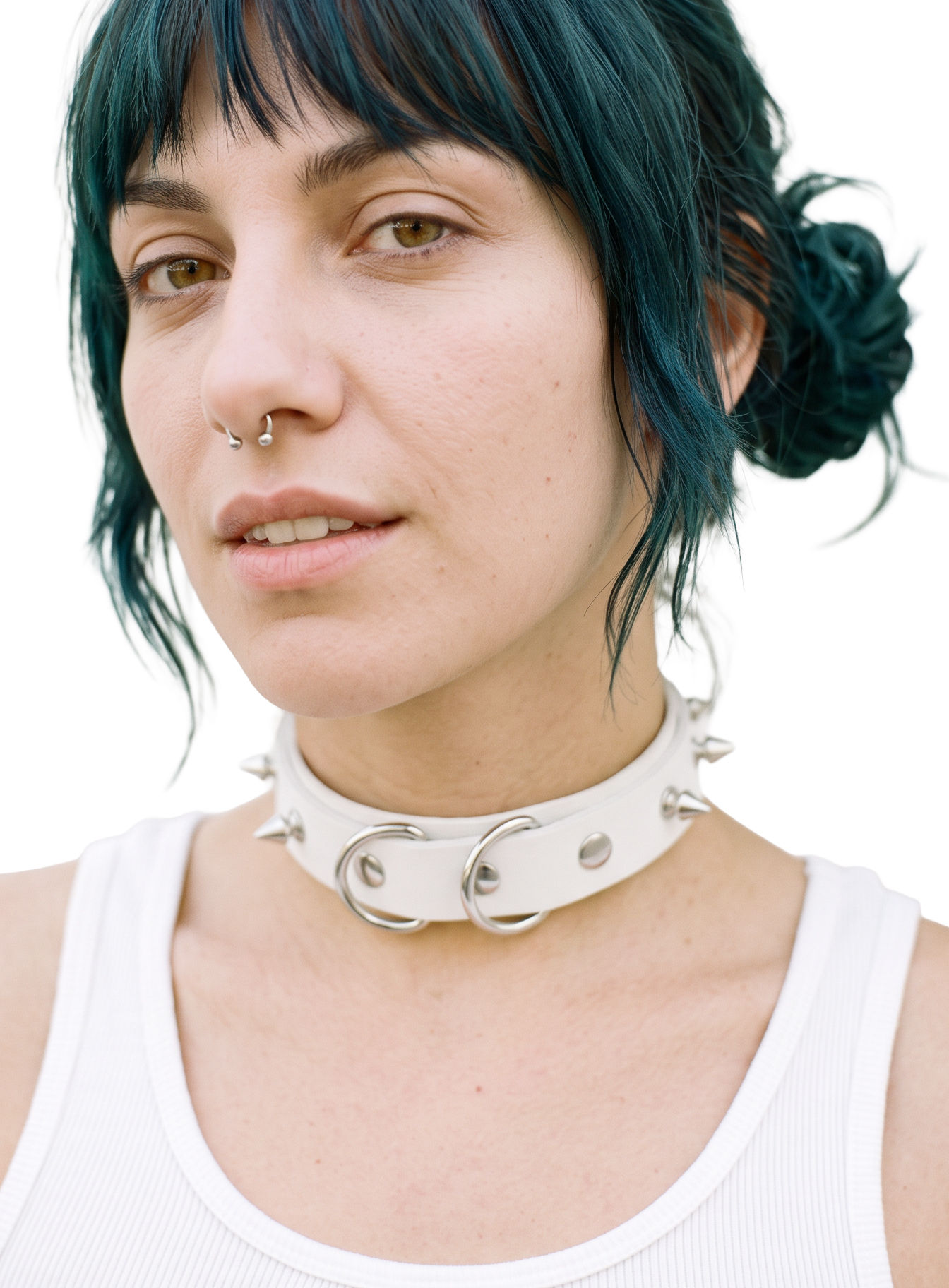 Halsband White Spikes