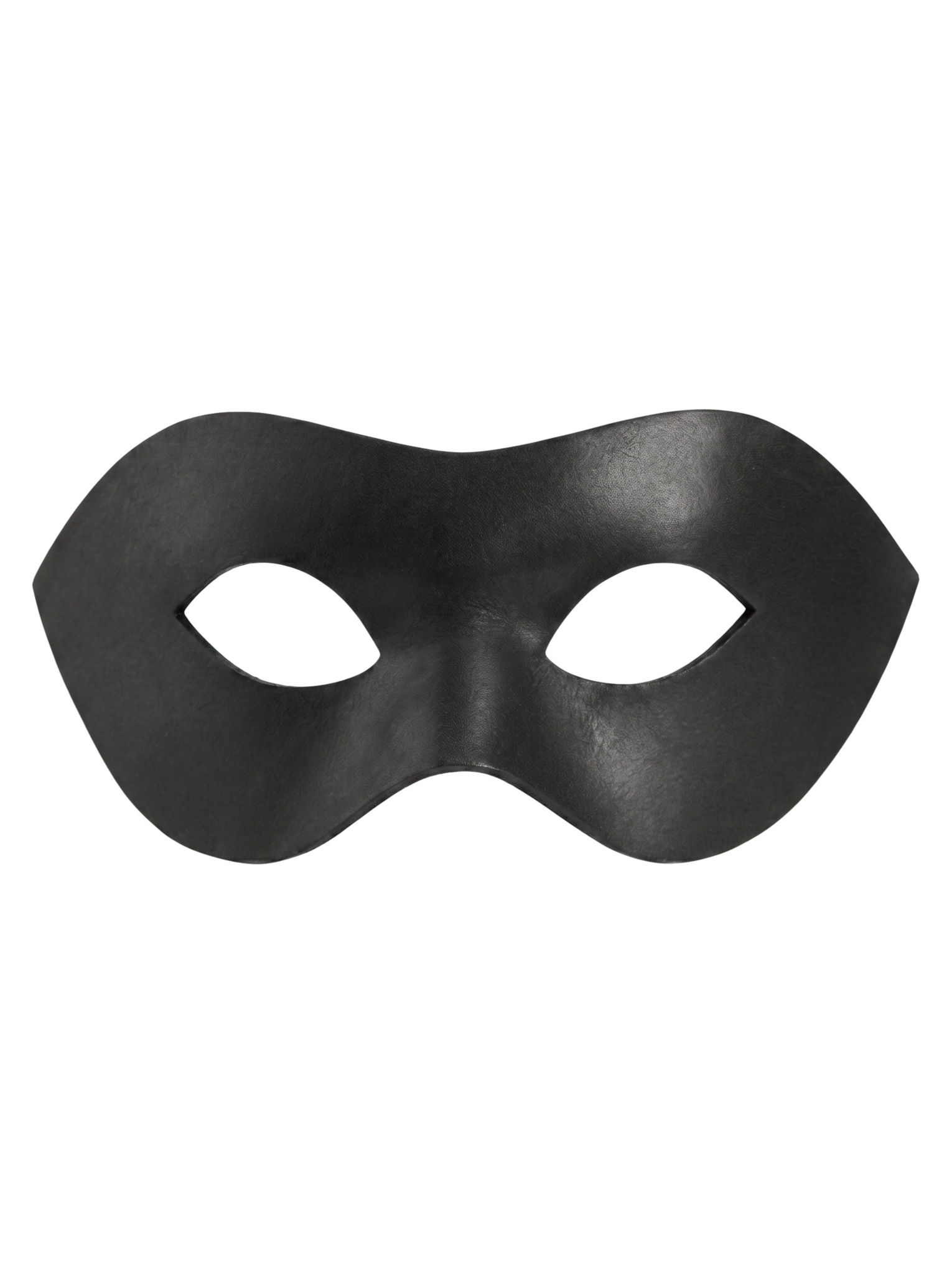 Colombina Liscia schwarz Venezianische Ledermaske