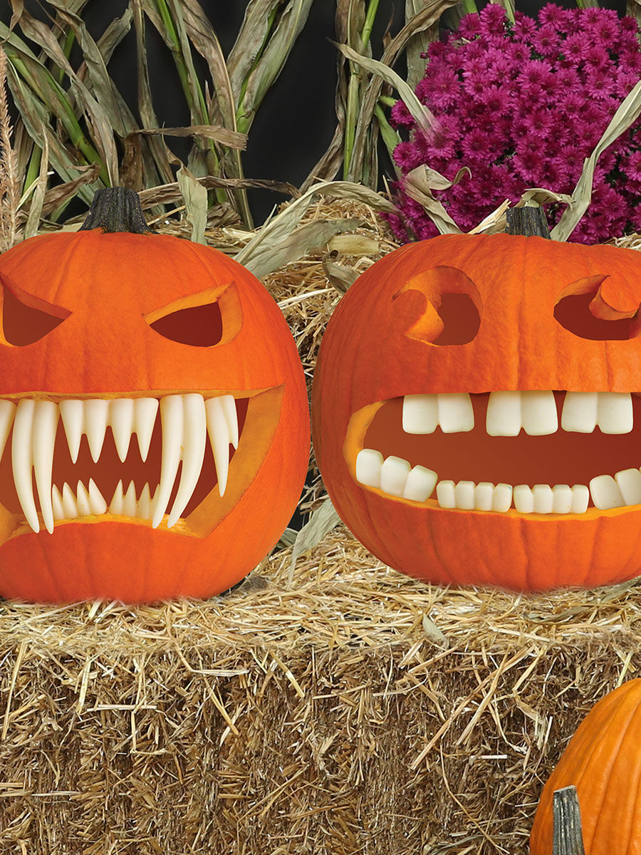 Snijdtanden voor Halloween pompoenen