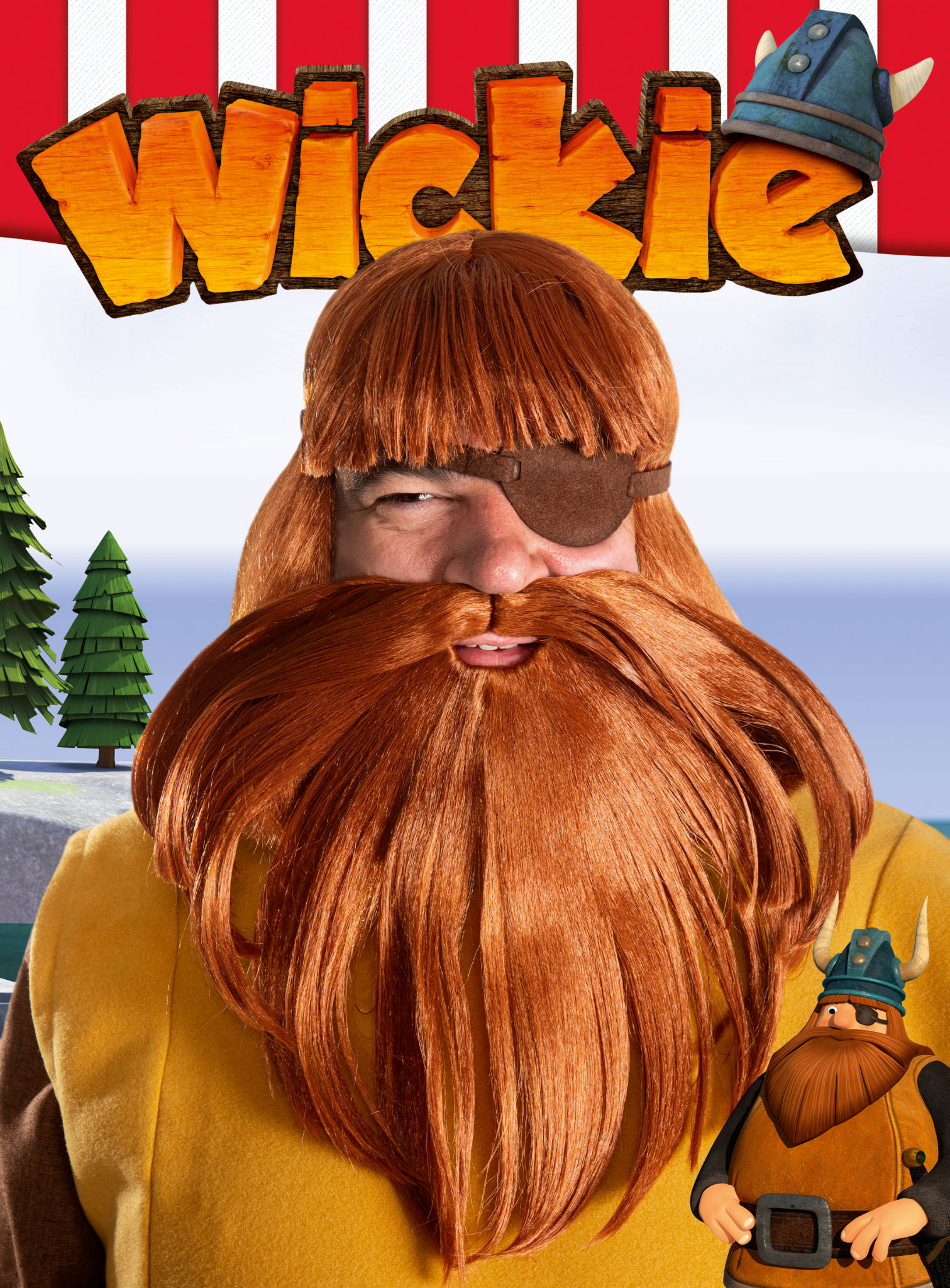 Wickie – Halvar Perücke-Bart-Set