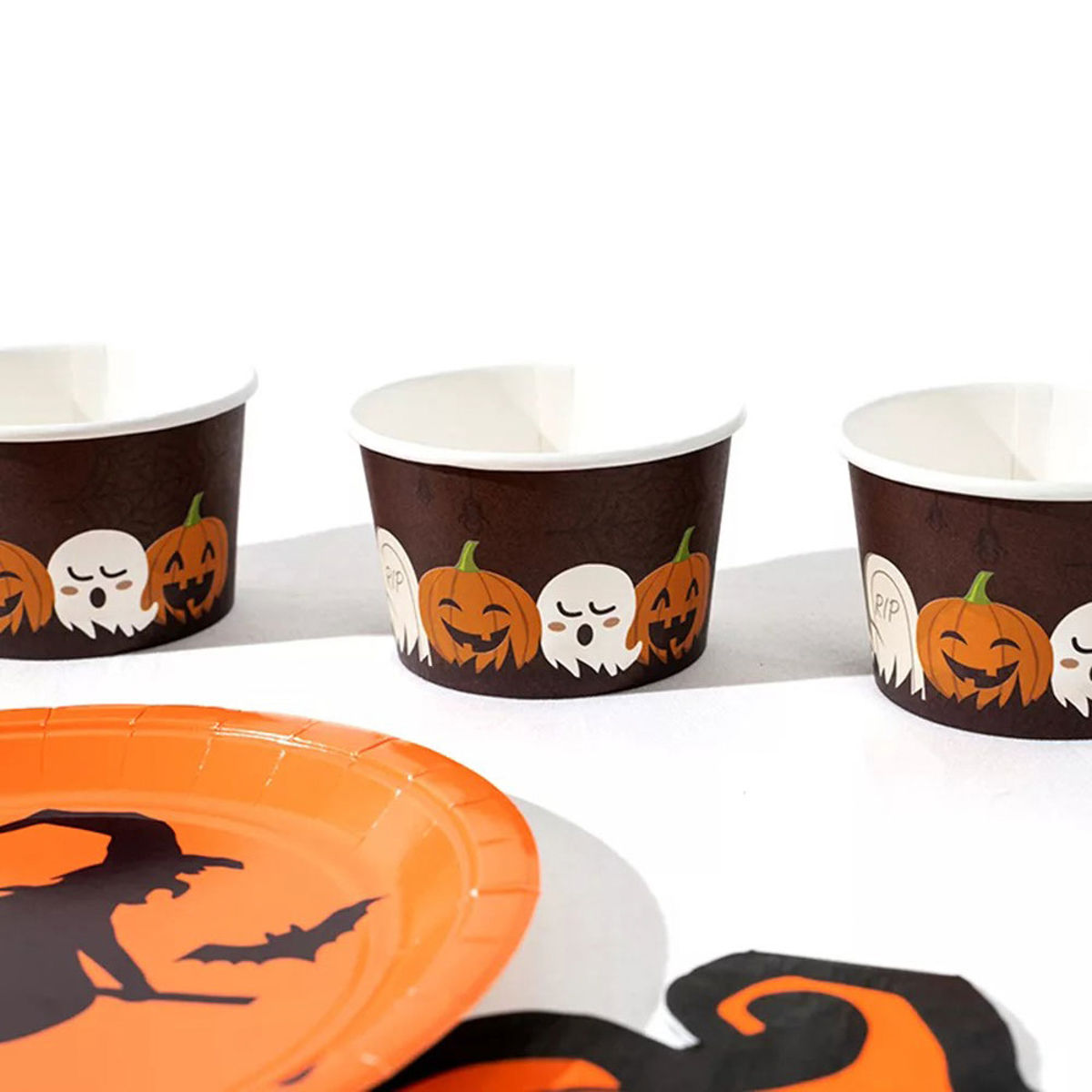 Halloween Party Geschirr und Deko Set XXL 53-teilig