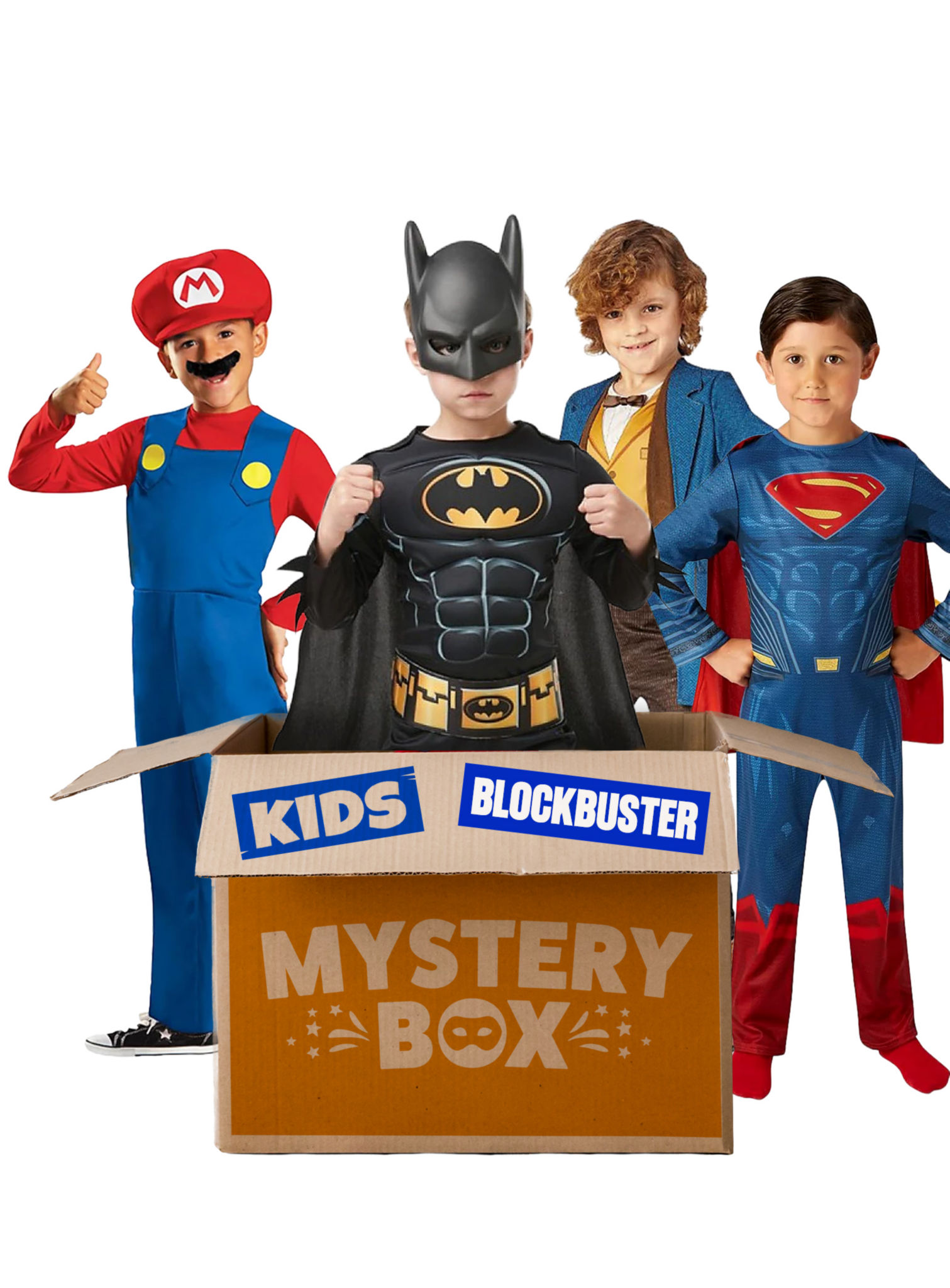 Mystery Box – 3 Blockbuster Kostüme für Jungs
