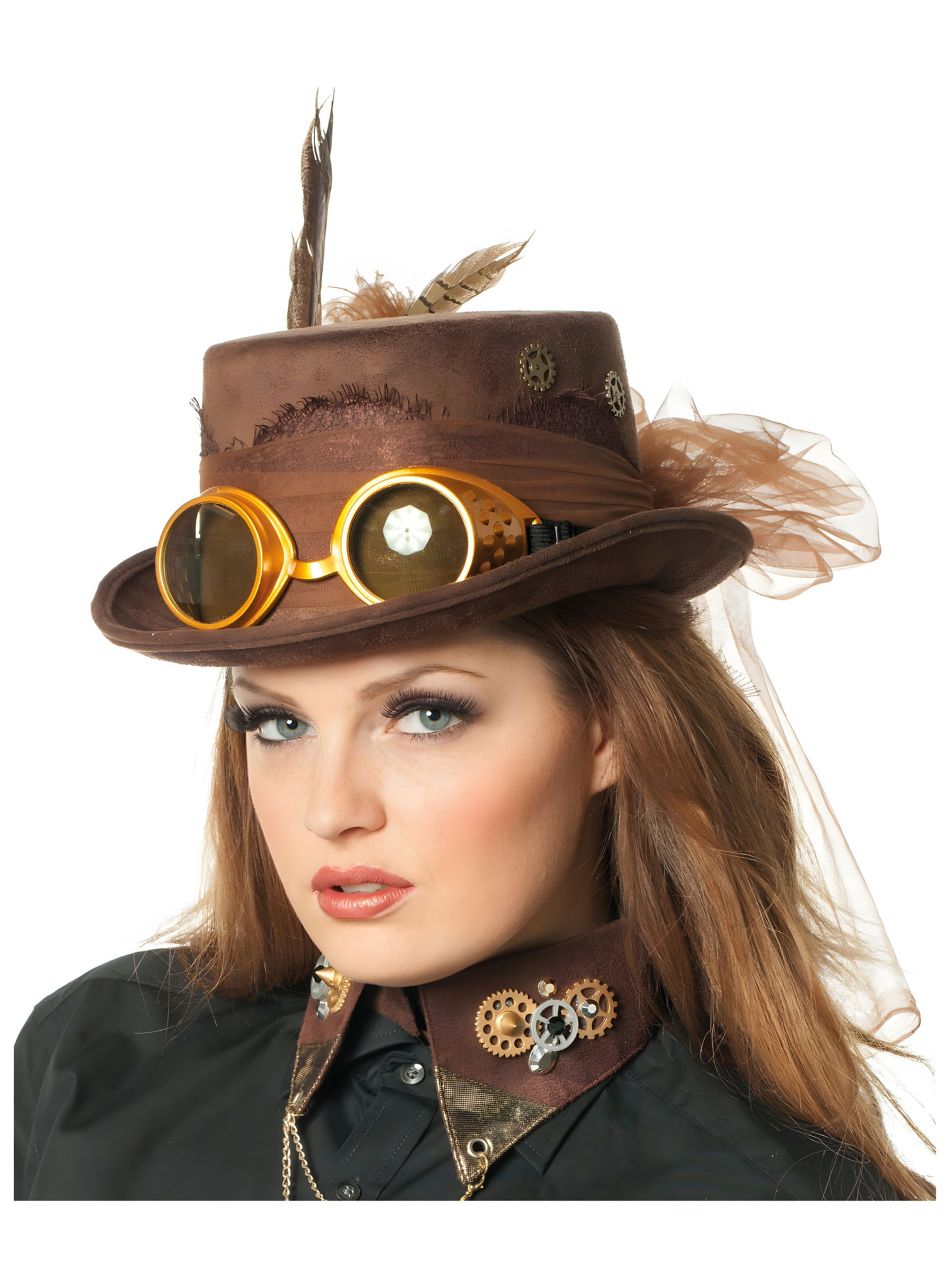 Brauner Konstantina Steampunk Zylinder