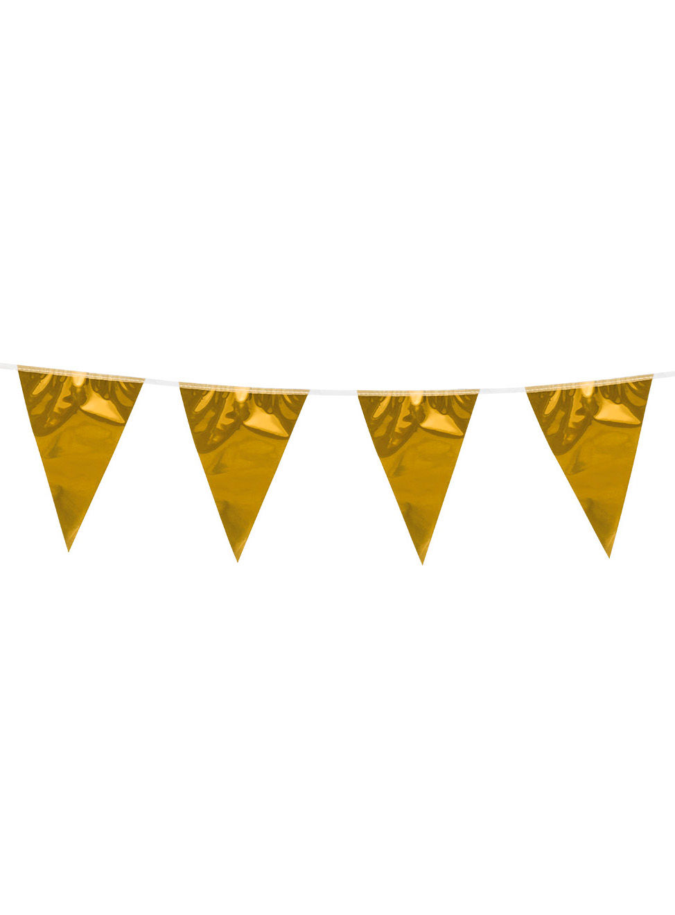 Riesenwimpelkette 10 Meter gold metallic
