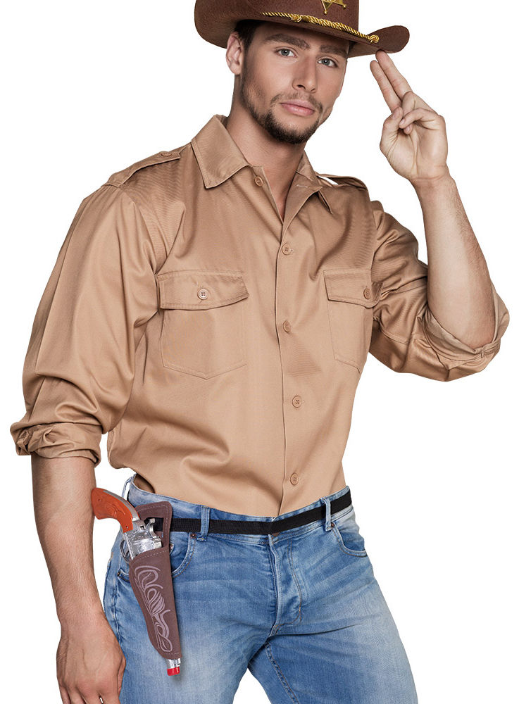 Western revolver met holster
