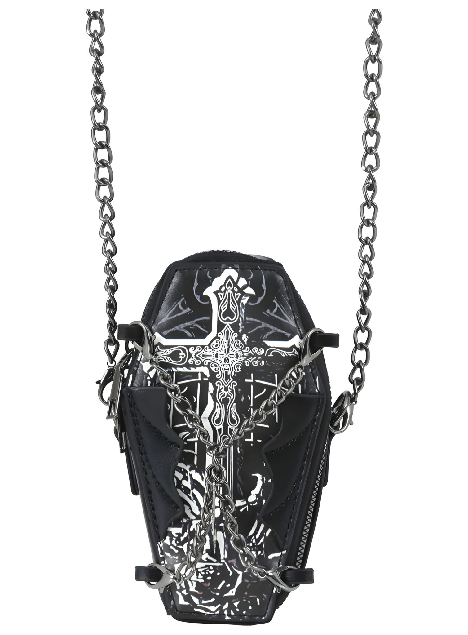 Handtasche Nightmare in Sarg-Form – 17 x 10 cm