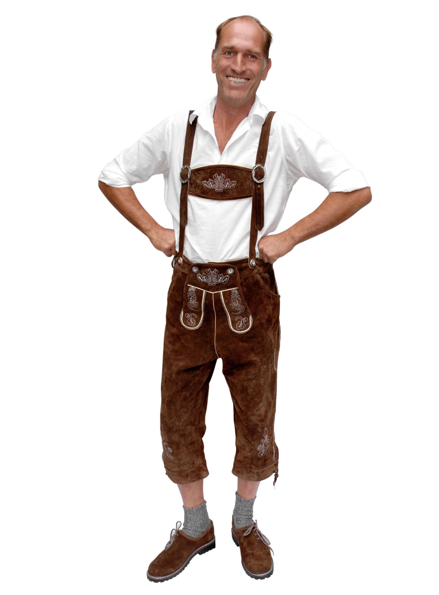 Klederdracht Leren Broek Knielang