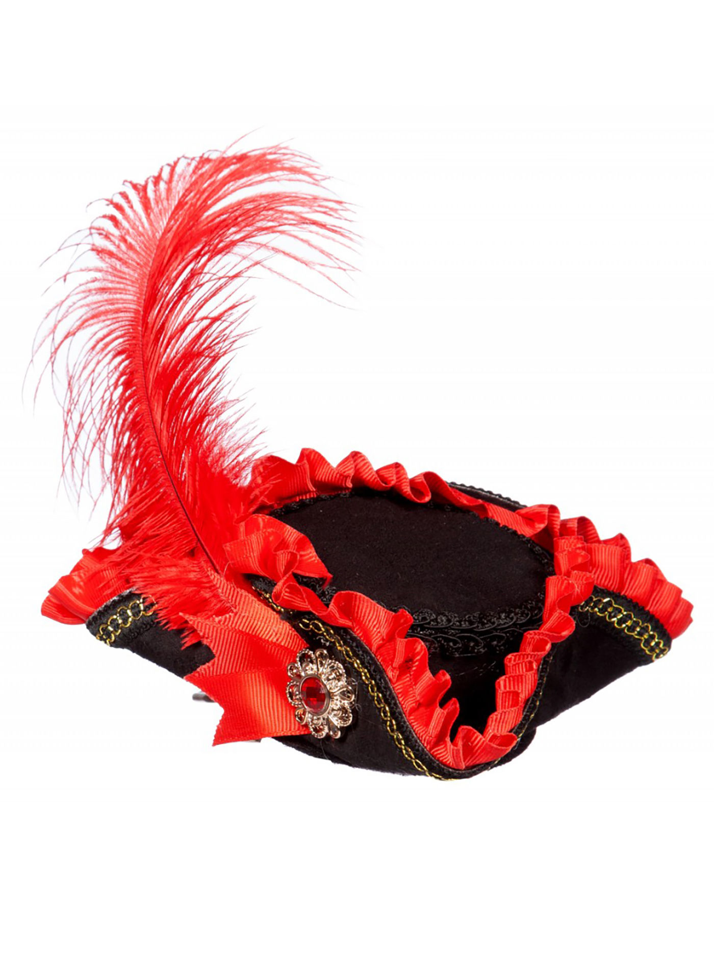 Mini driekante steek rood