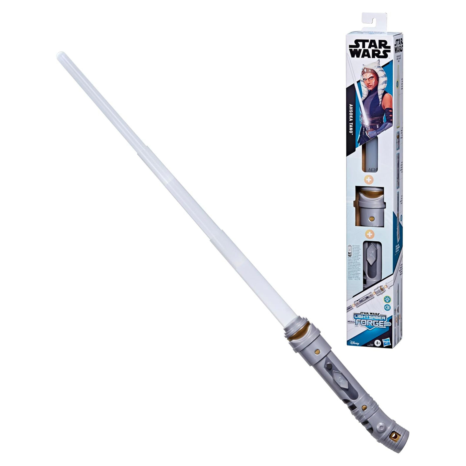 Star Wars Lightsaber Forge Ashoka Tano ausfahrbares weißes Lichtschwert