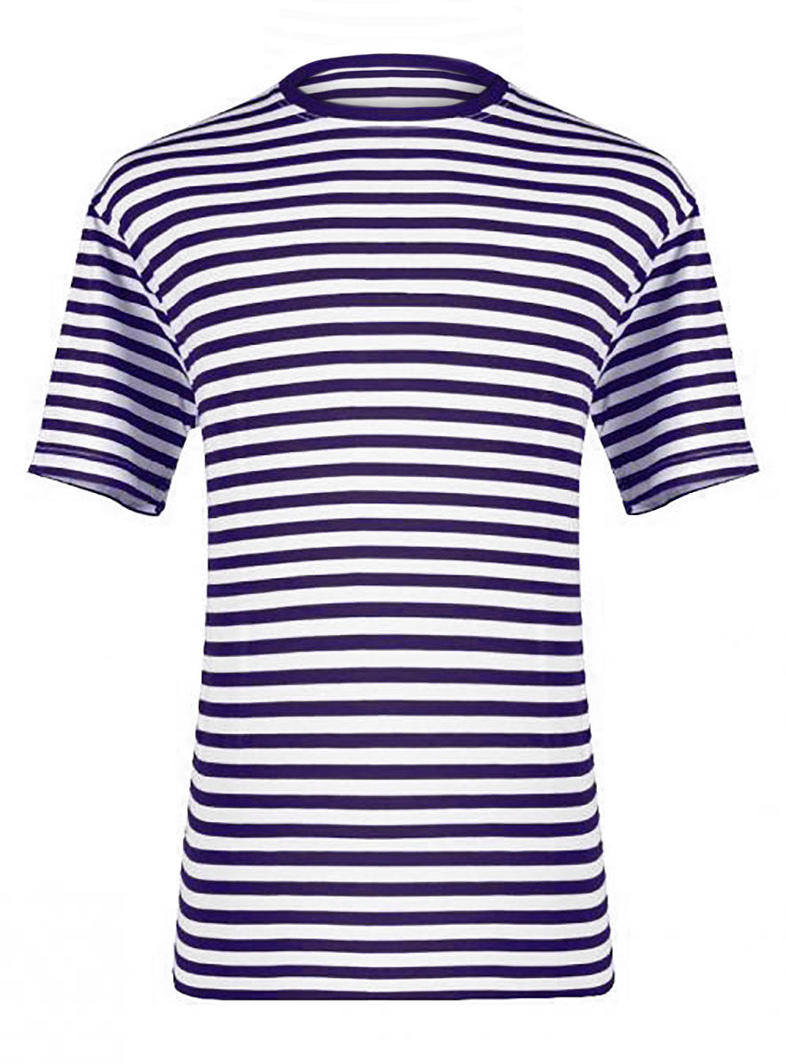 Heren Gestreept Shirt Korte Mouw Blauw-Wit – Geschikt Voor Dagelijks Gebruik