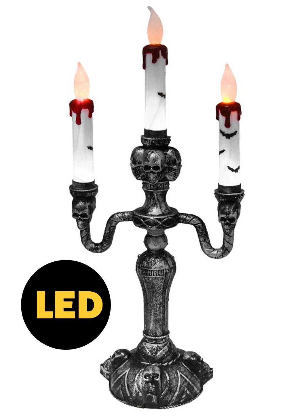 Gothic LED Kerzenständer Halloween Deko