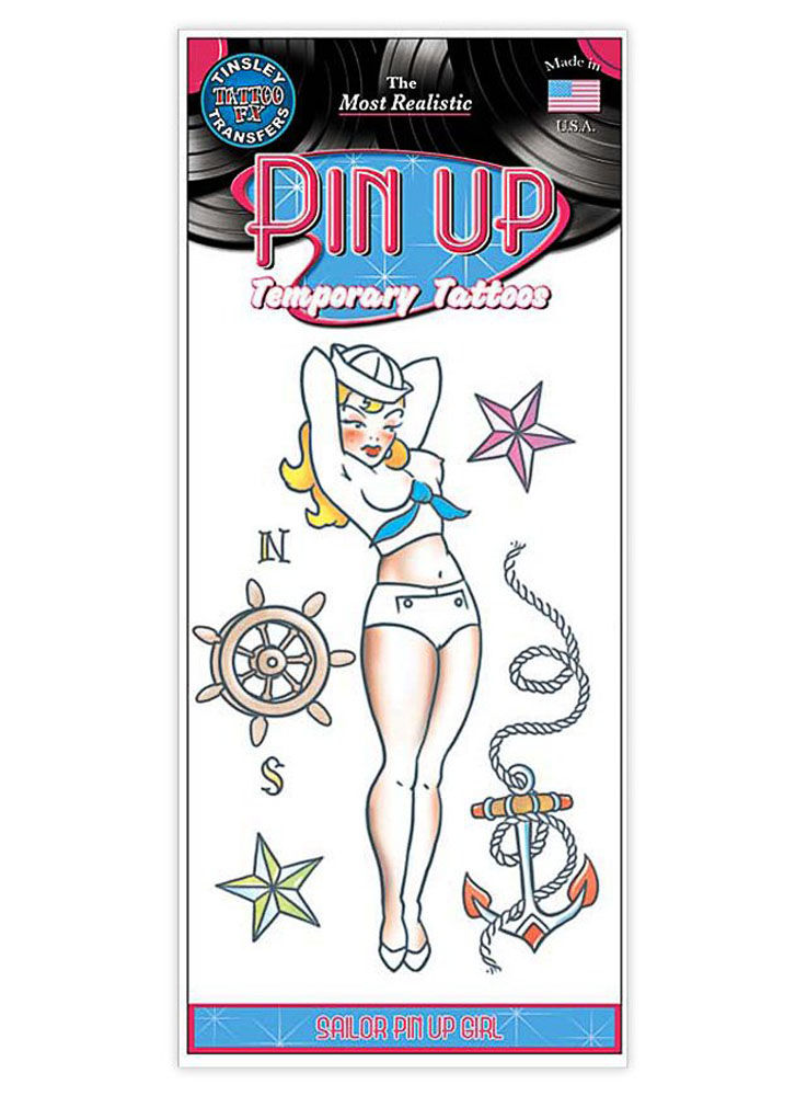 Matrozen Pin Up Plak-Tattoo