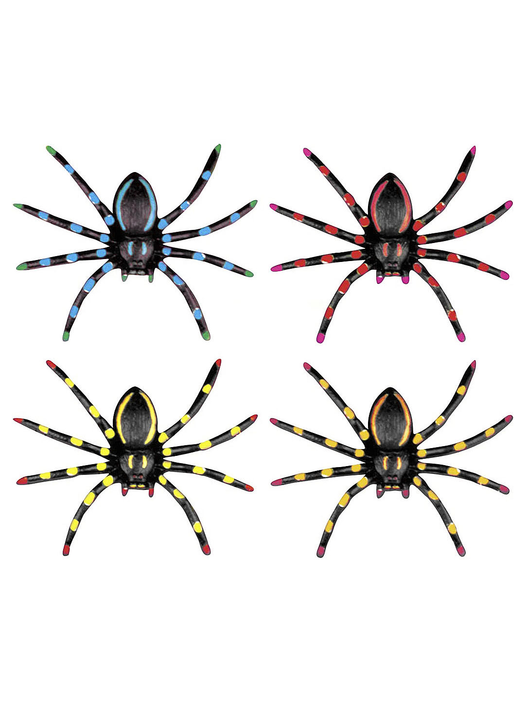 Neon Spinnen Set