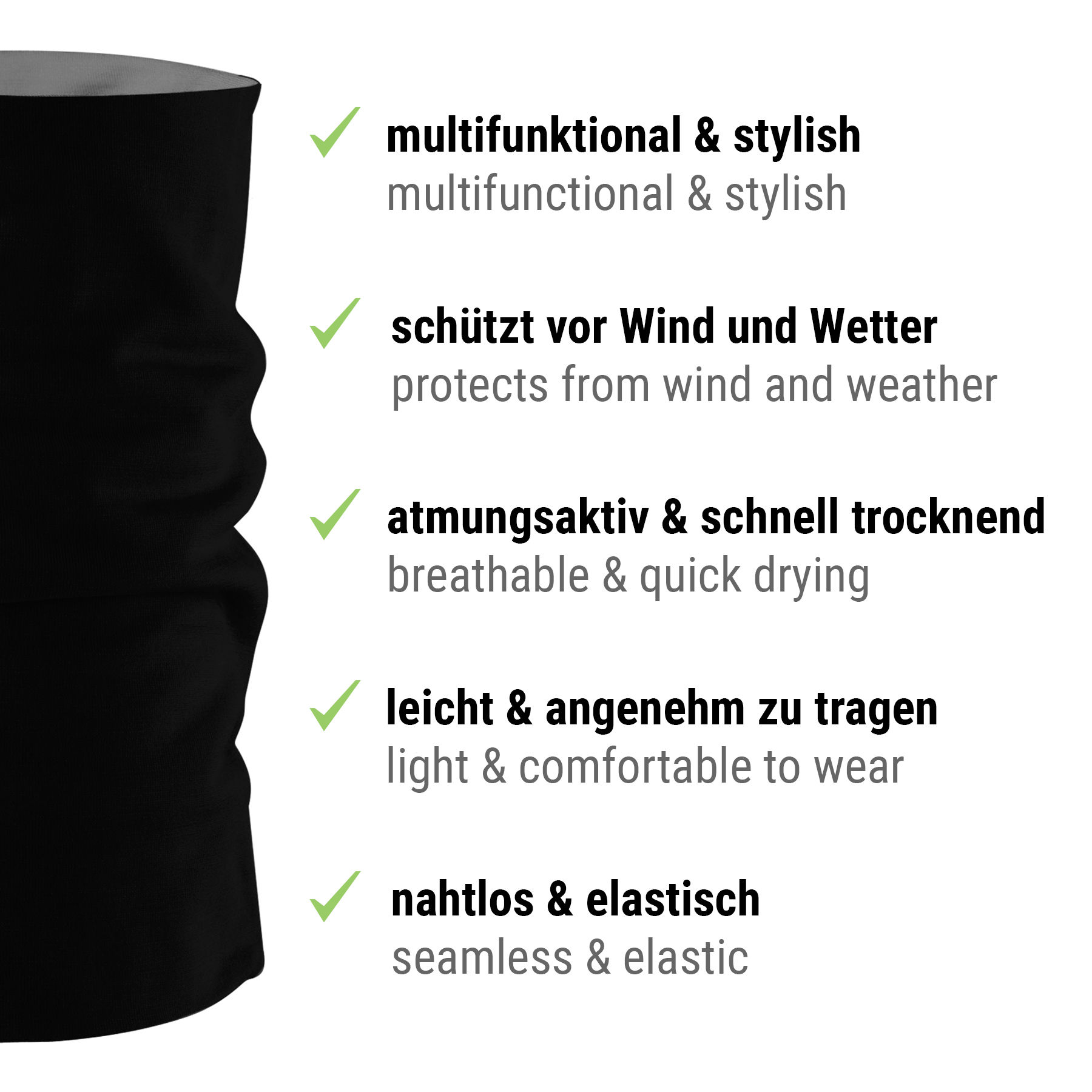 Schlauchschal schwarz