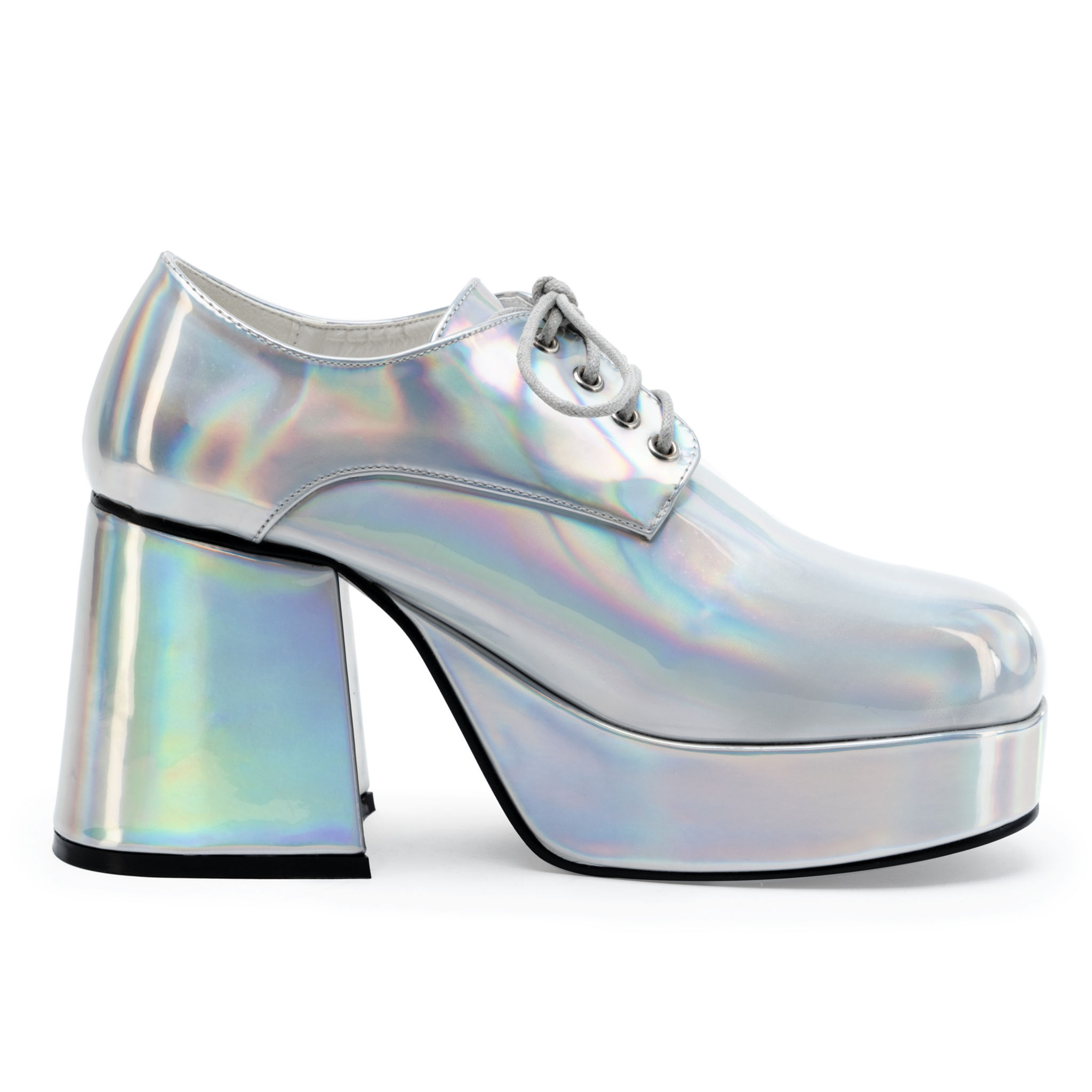 Plateauschuhe Herren silber
