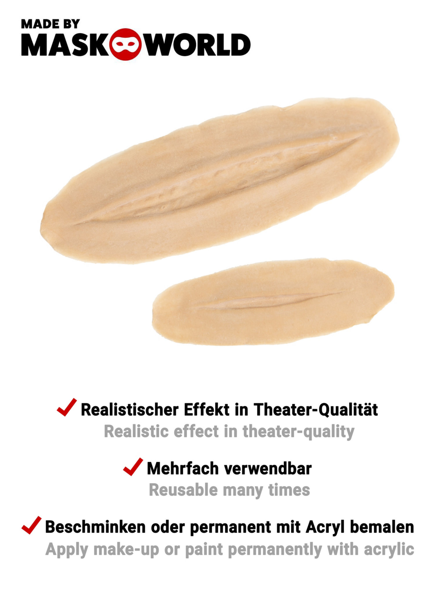 Schnittwunden Latexapplikation