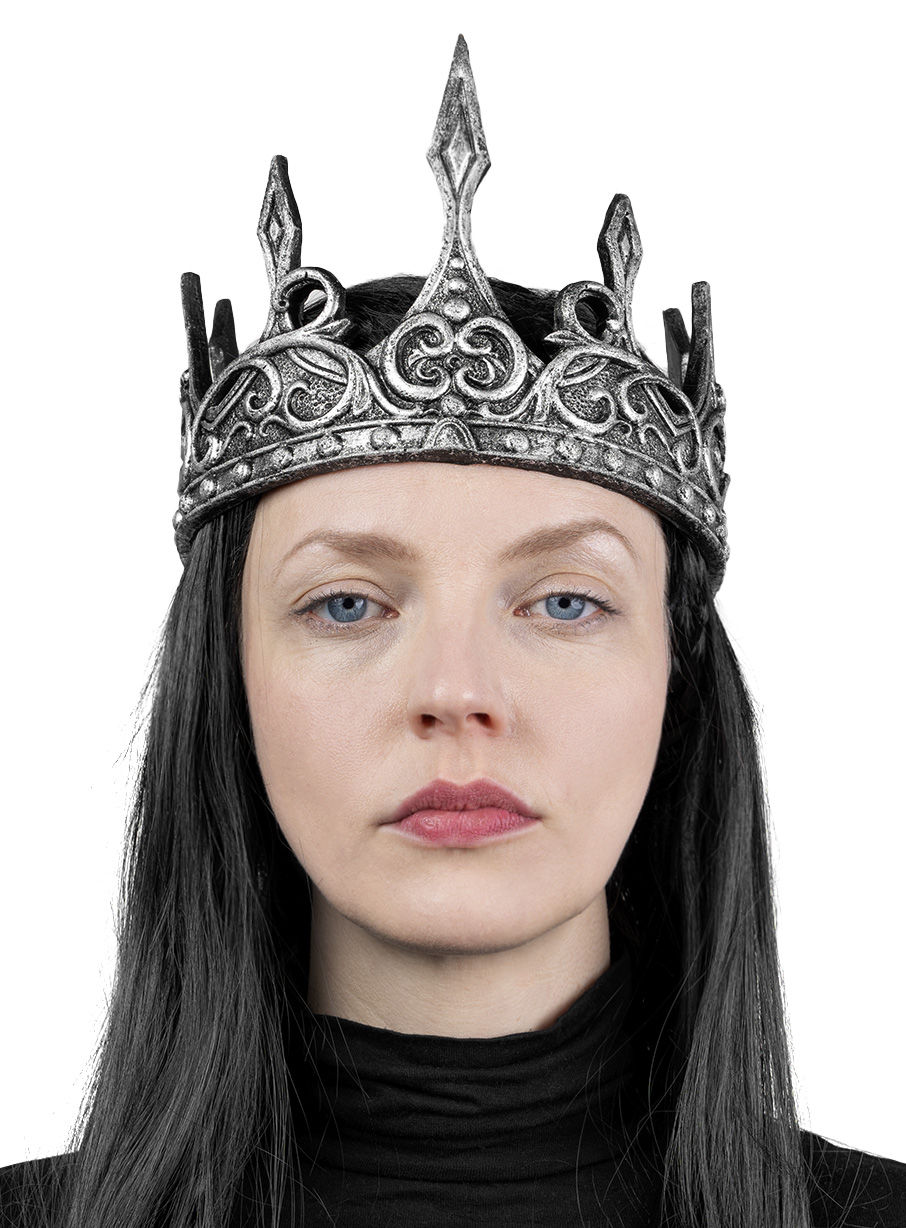 Fantasy koningskroon zilver van schuimrubber