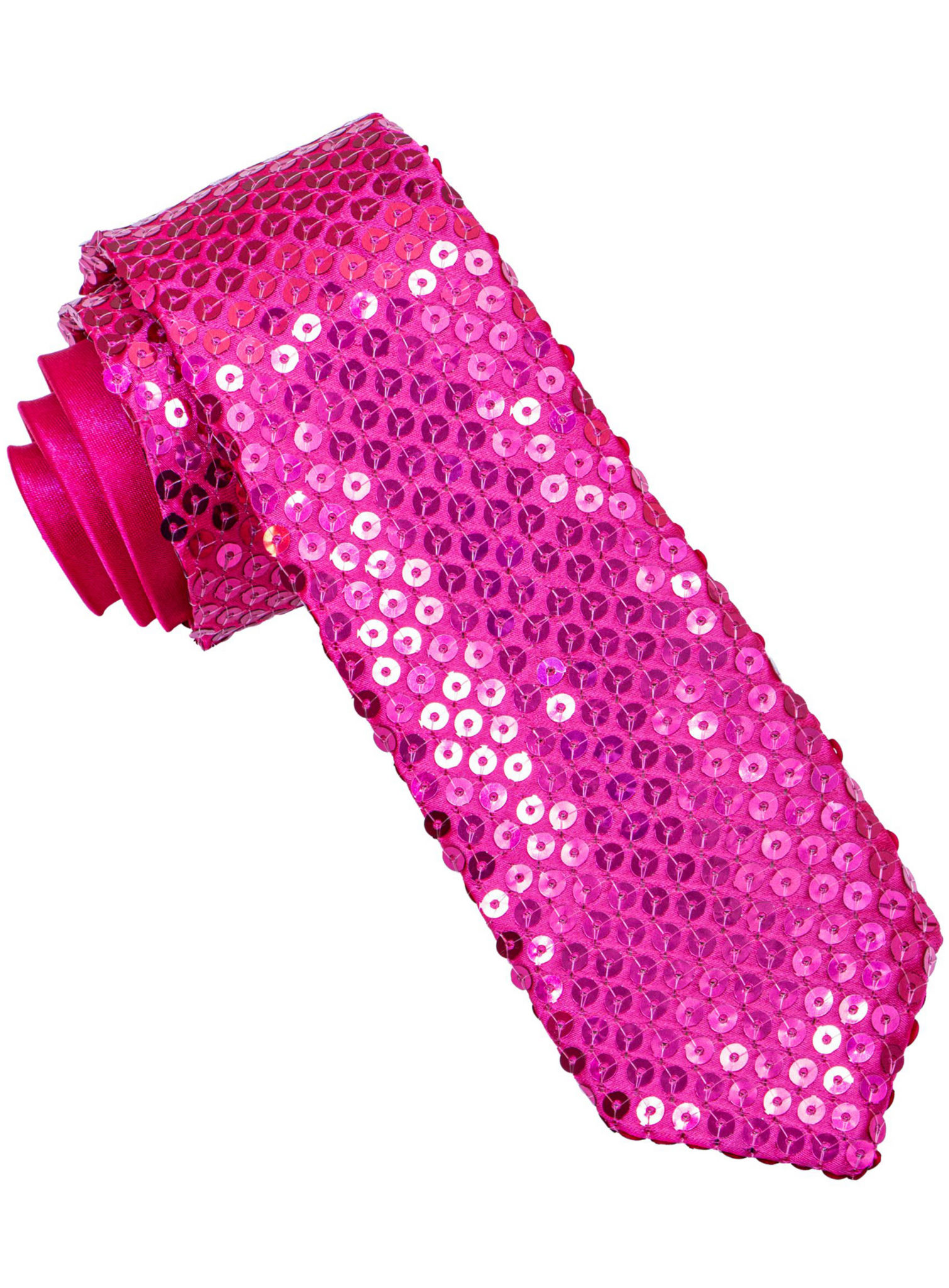Krawatte Pailletten pink