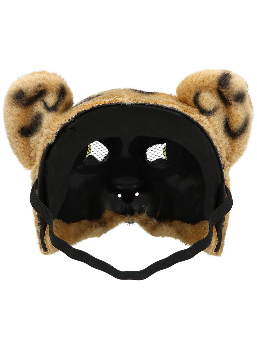 Leopard Halbmaske aus Plüsch