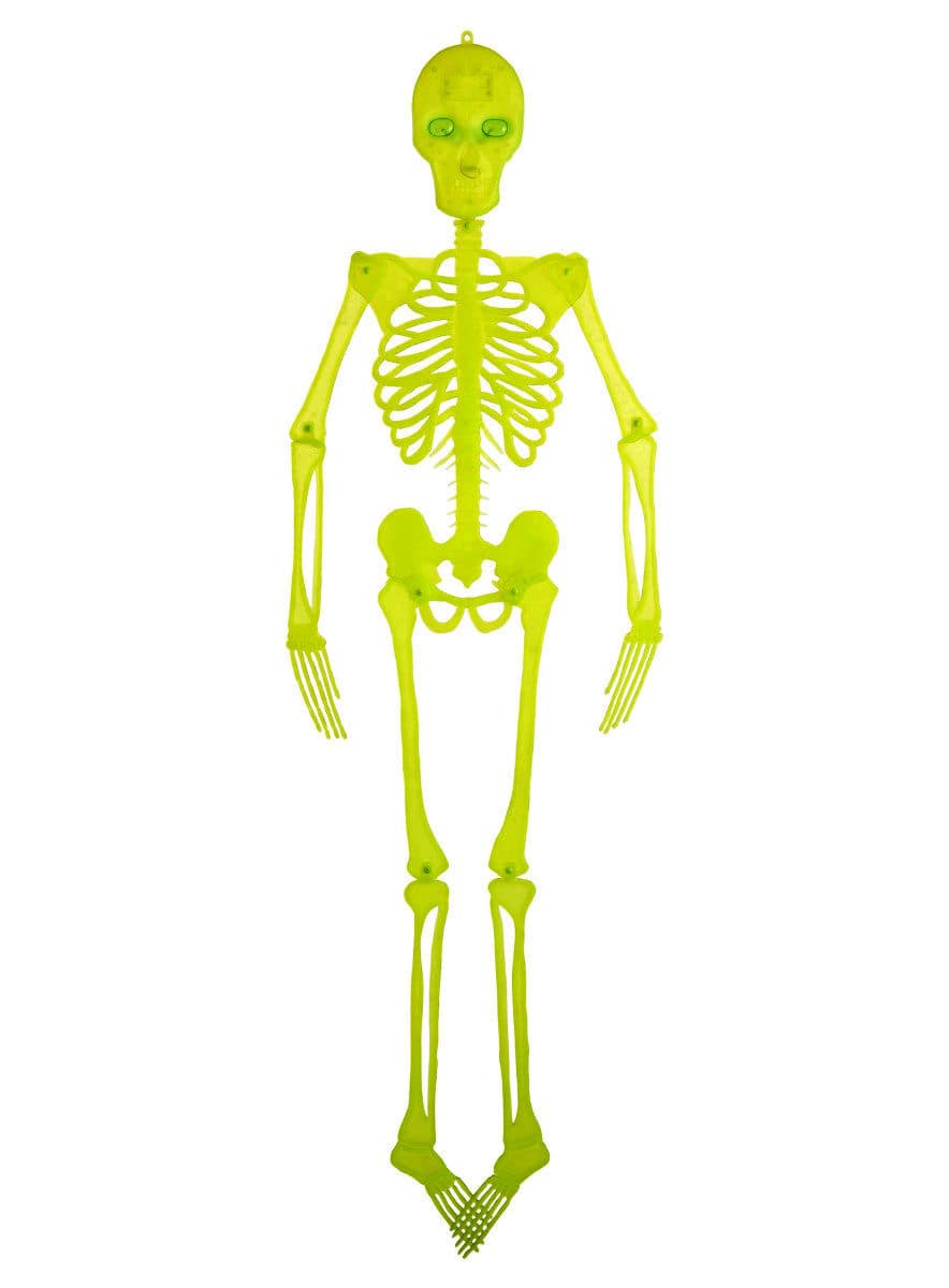 Grünes UV-Skelett Halloweendeko