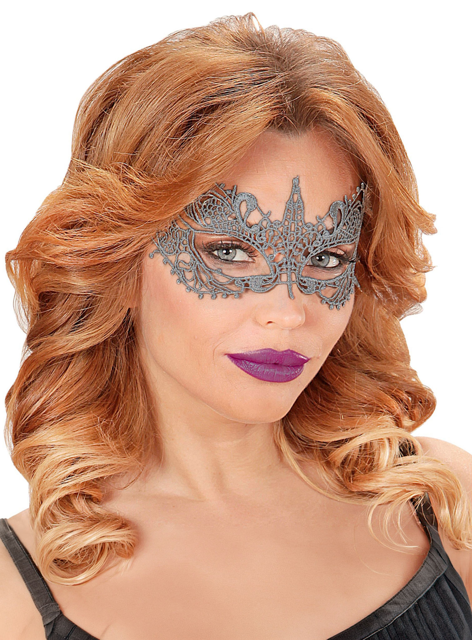 Spitzenmaske mattgold