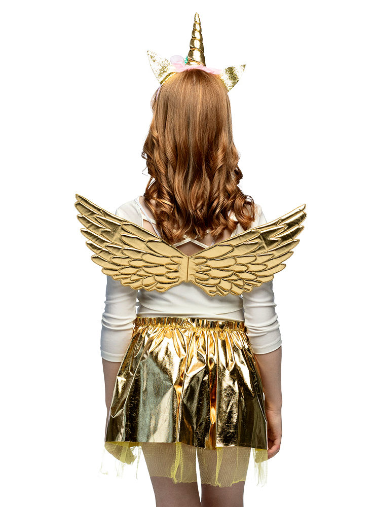Gouden eenhoorn accessoire-set voor kinderen