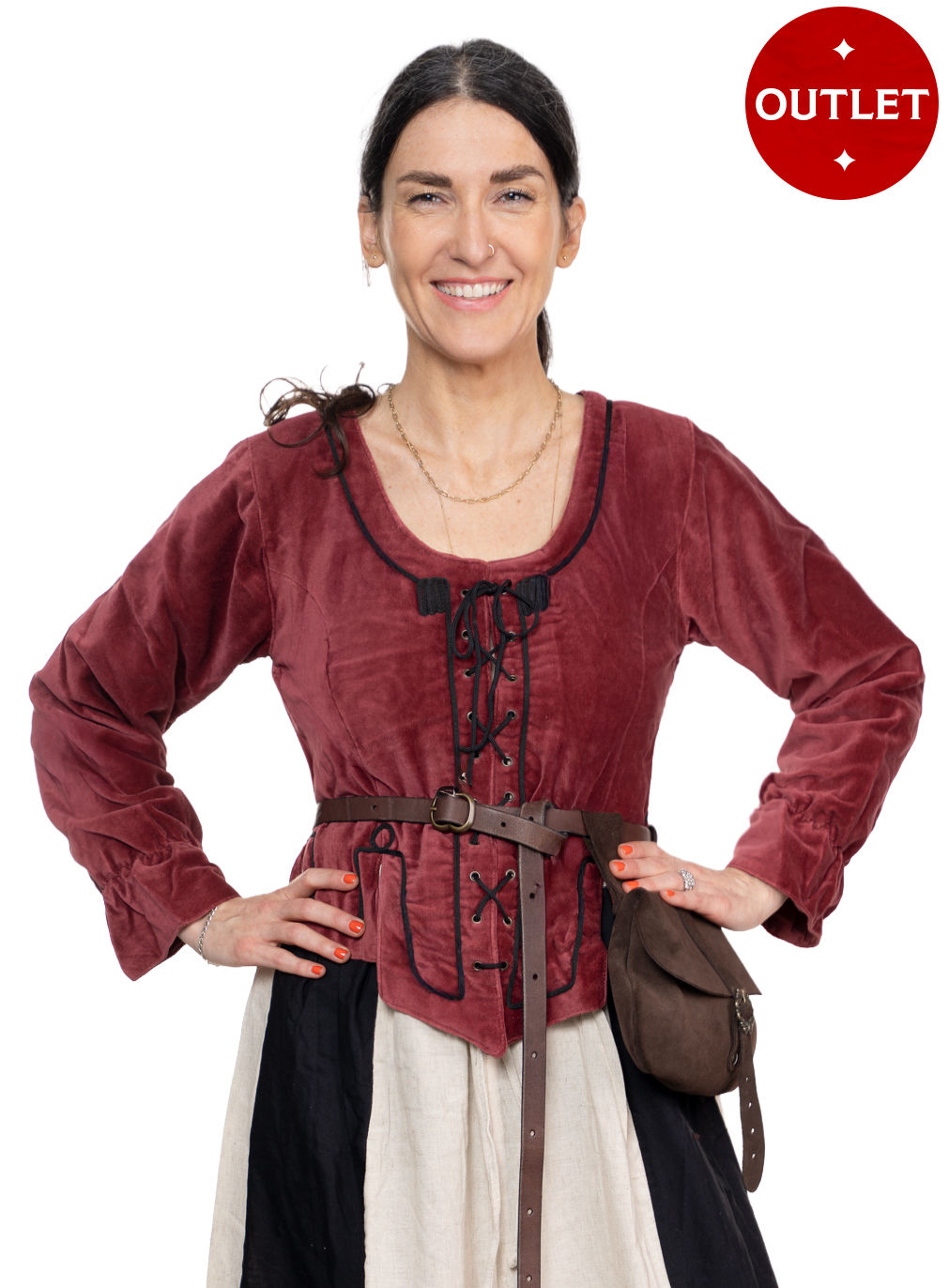 Mittelalter Schnürbluse - Jenna