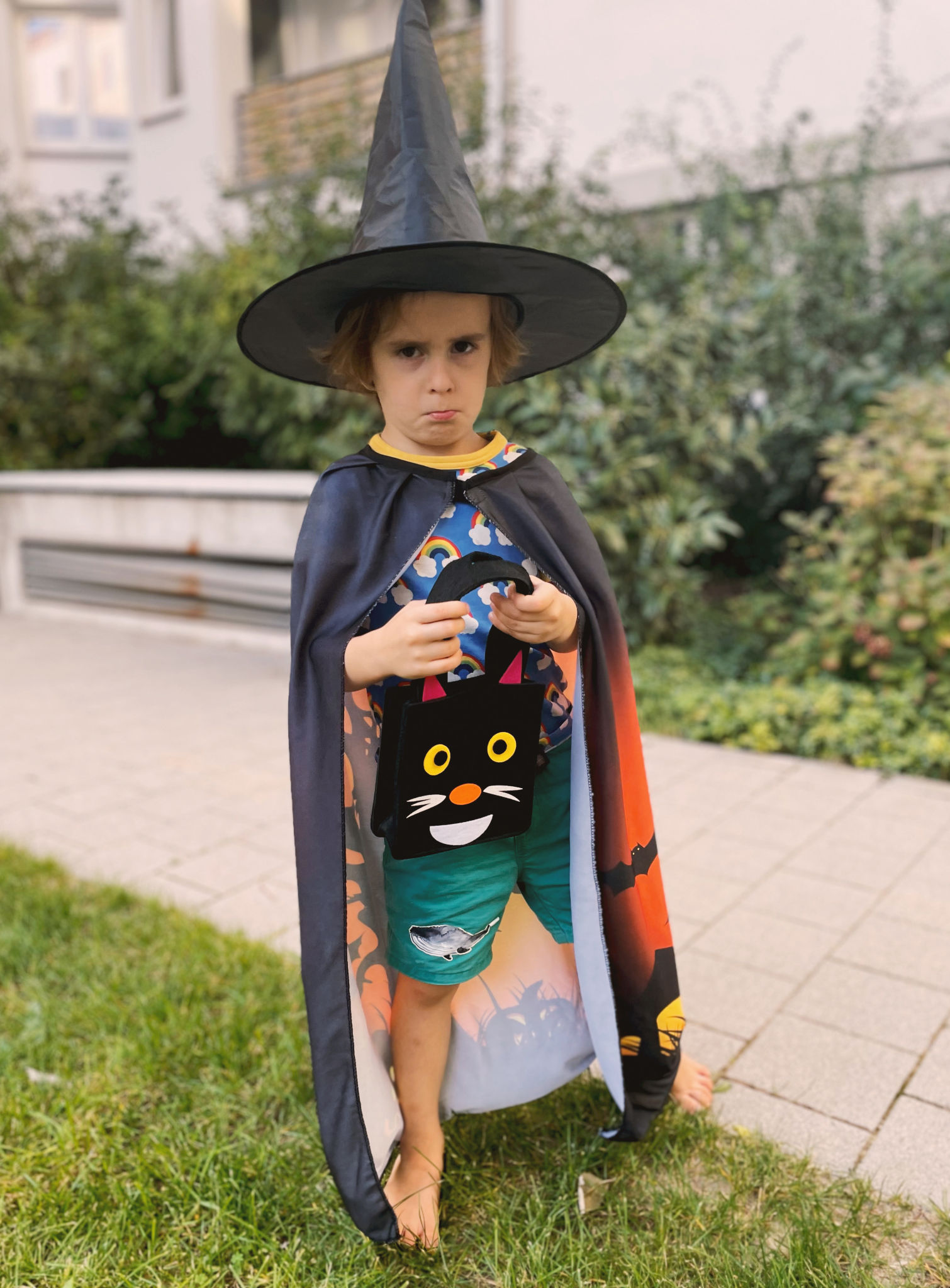 Halloween Tasche für Trick or Treat Katze
