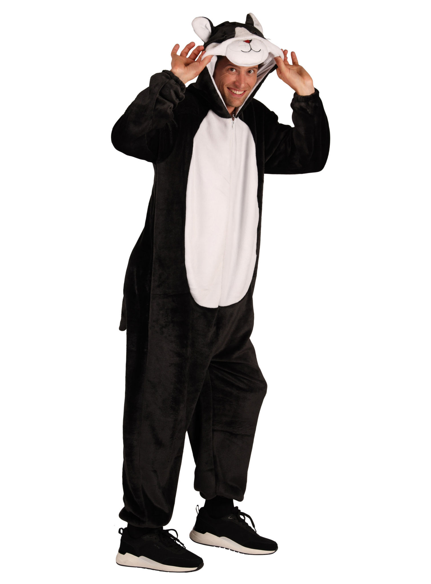 Katten jumpsuit voor volwassenen