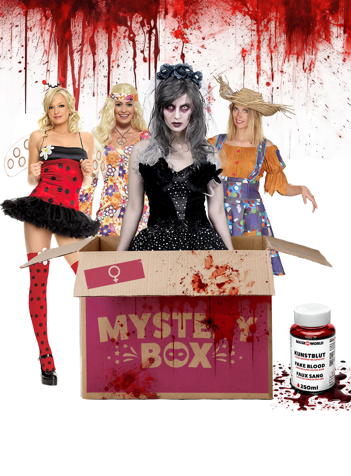 Halloween Mystery Box - 3 Kostüme für Damen