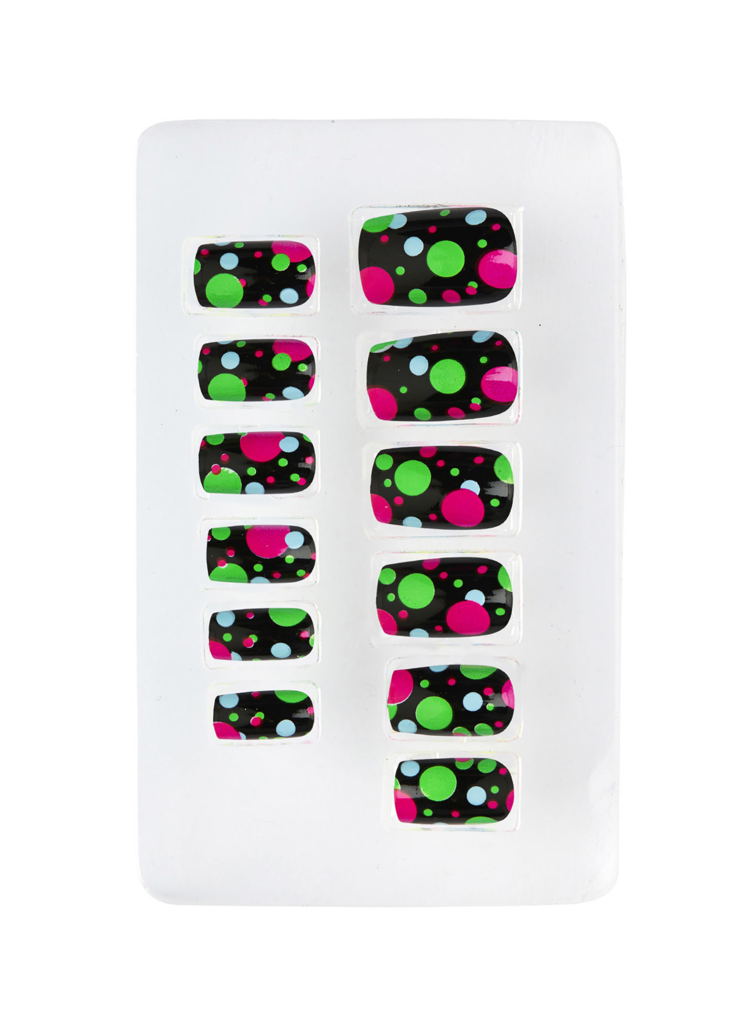 Neon Fingernägel Dots