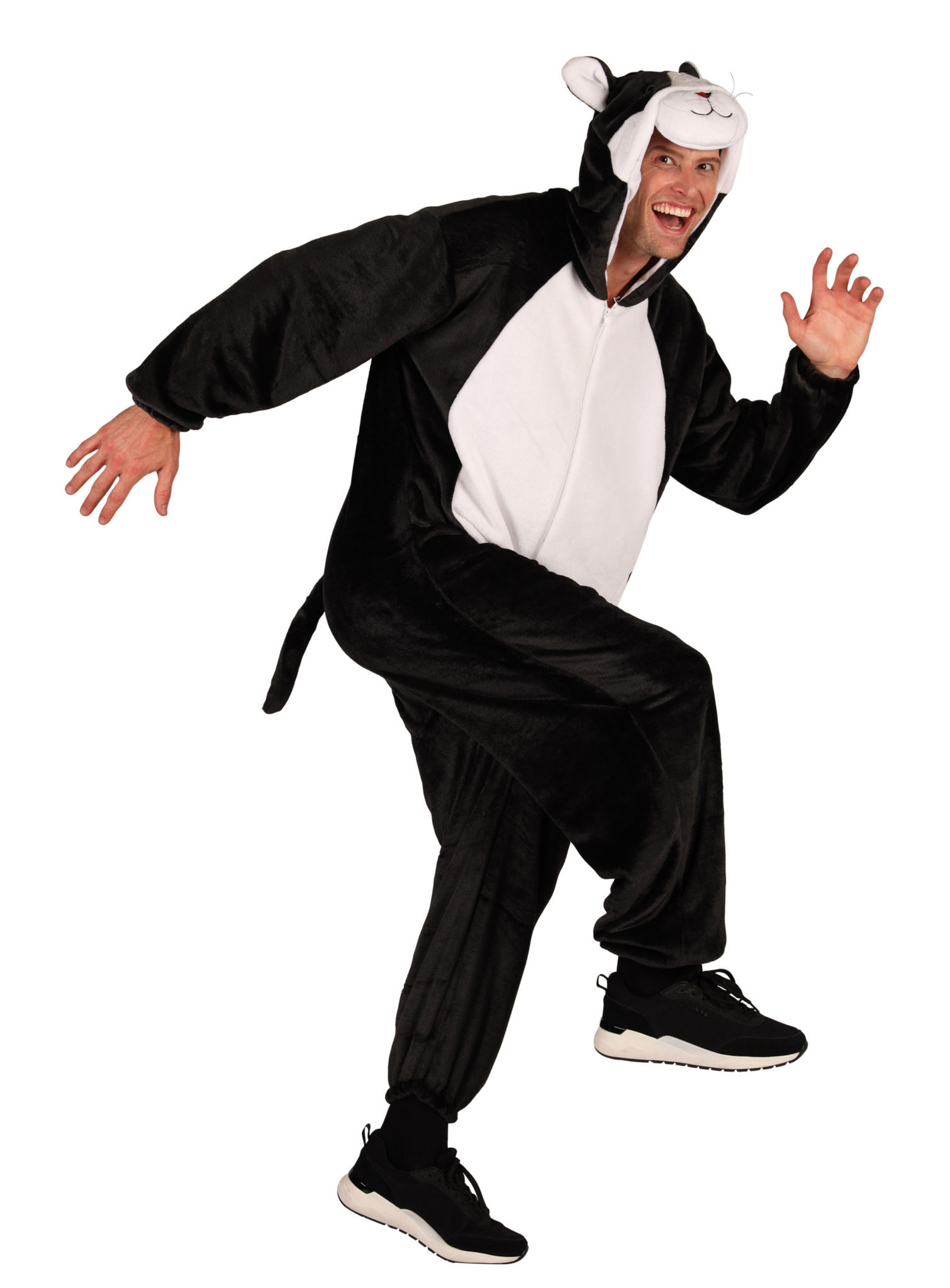 Katten jumpsuit voor volwassenen