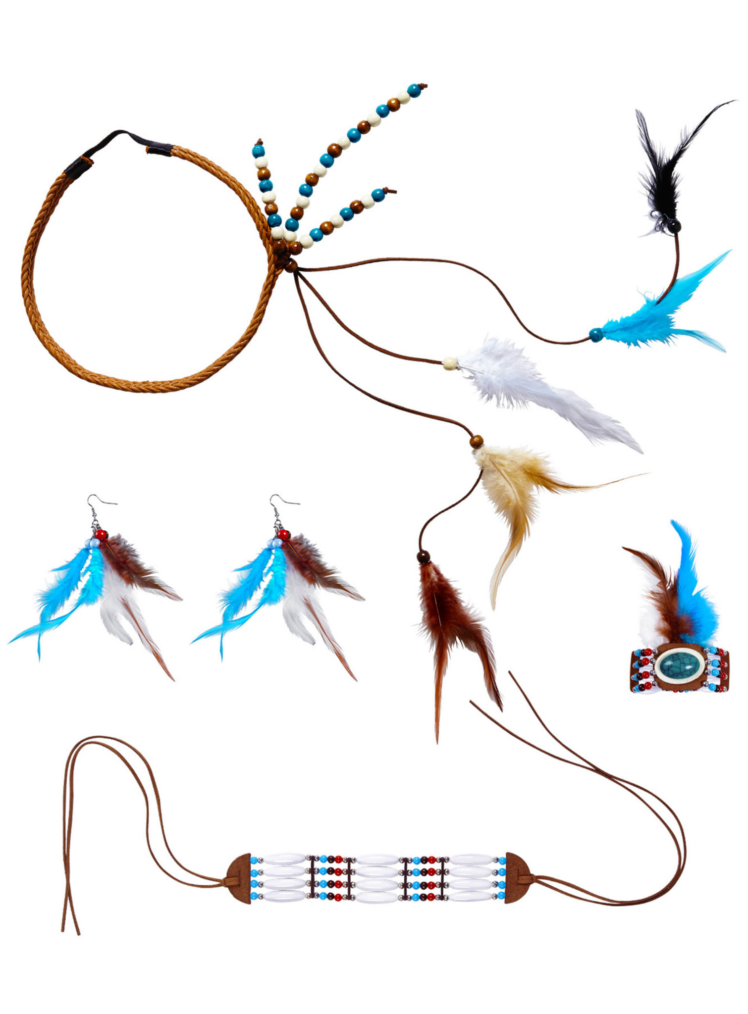 Indiaanse Vrouw Accessoire Set
