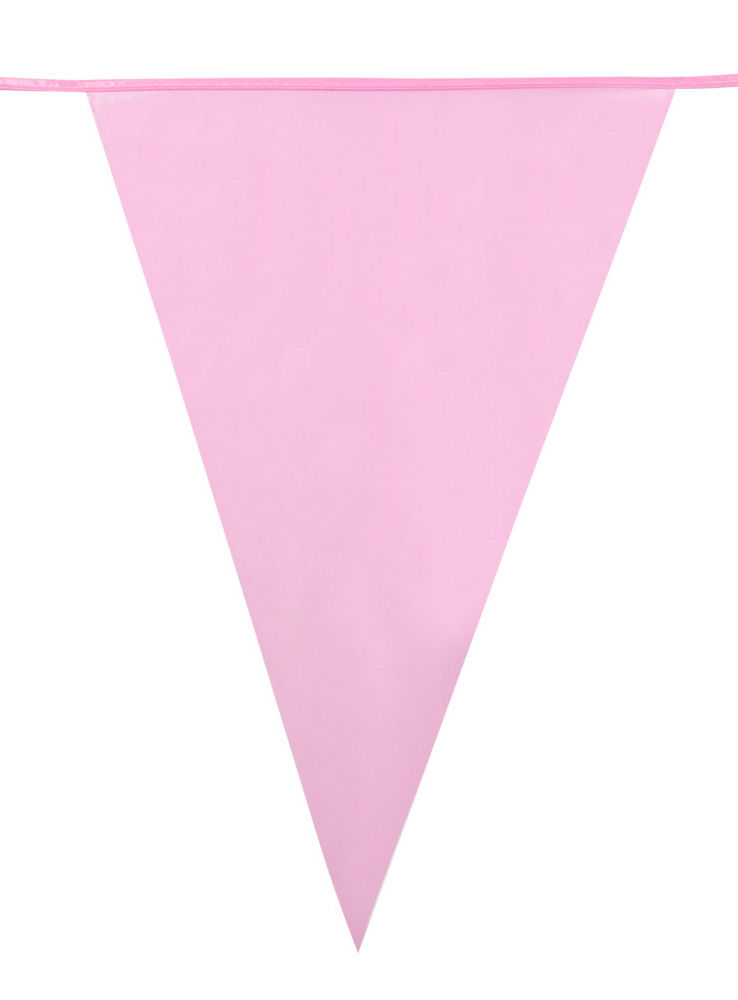 Riesenwimpelkette rosa 10 Meter