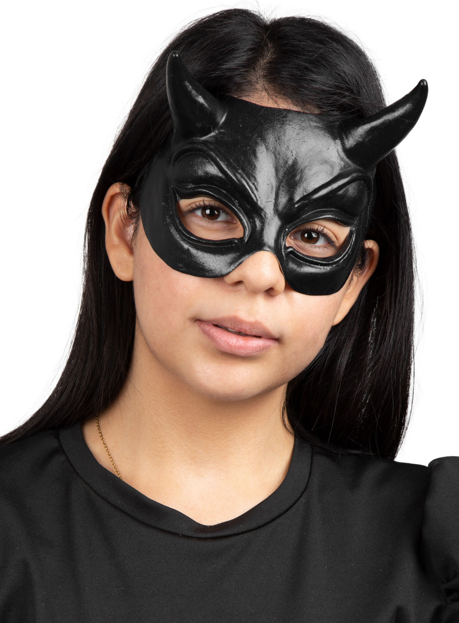 Mephisto Teufel Halbmaske schwarz