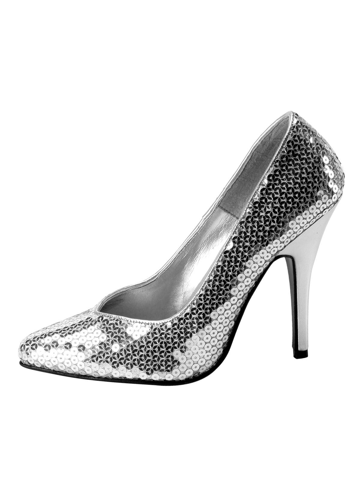 Pailletten Schuhe silber