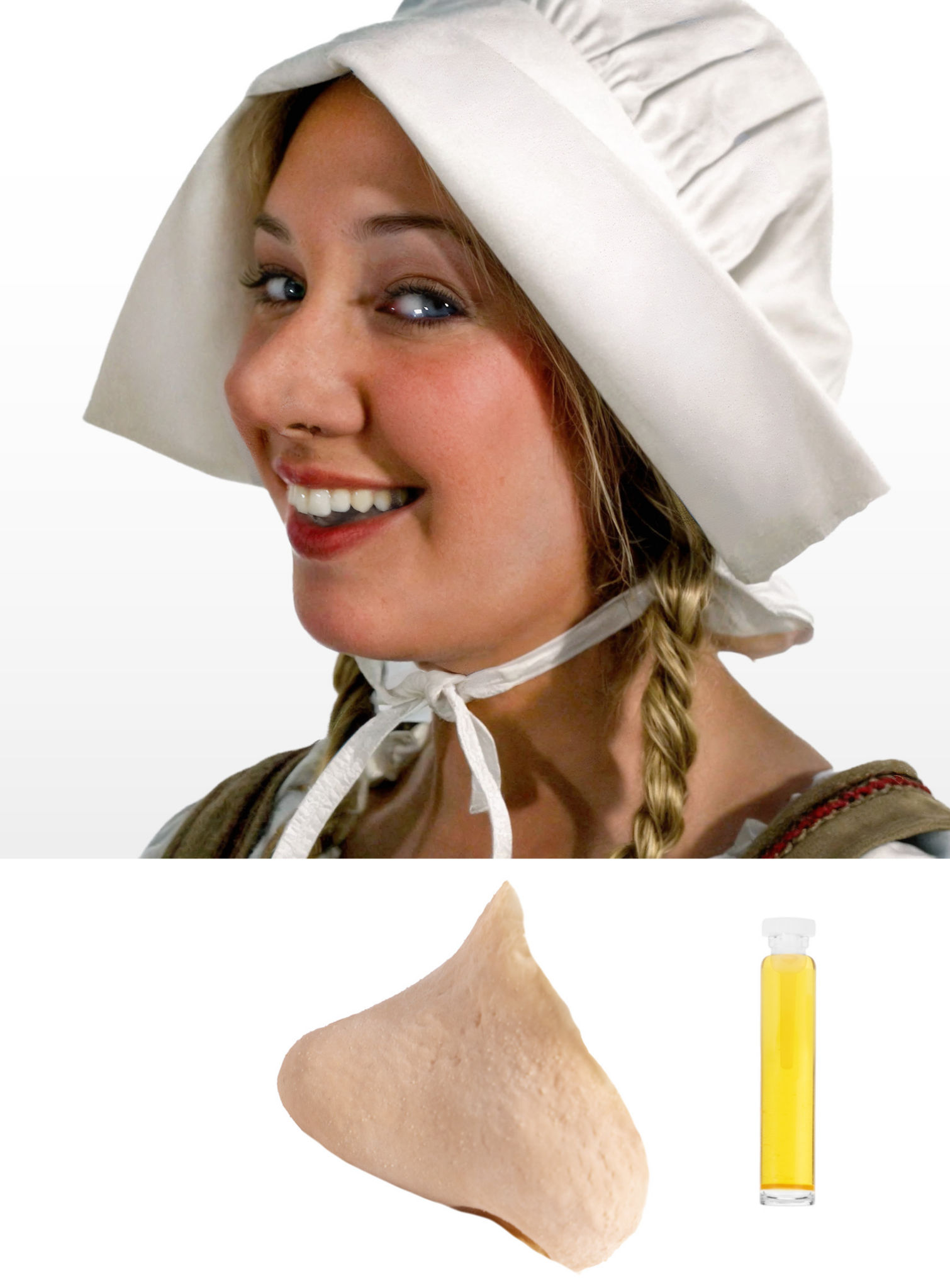 Stupsnase aus Latex mit Mastix