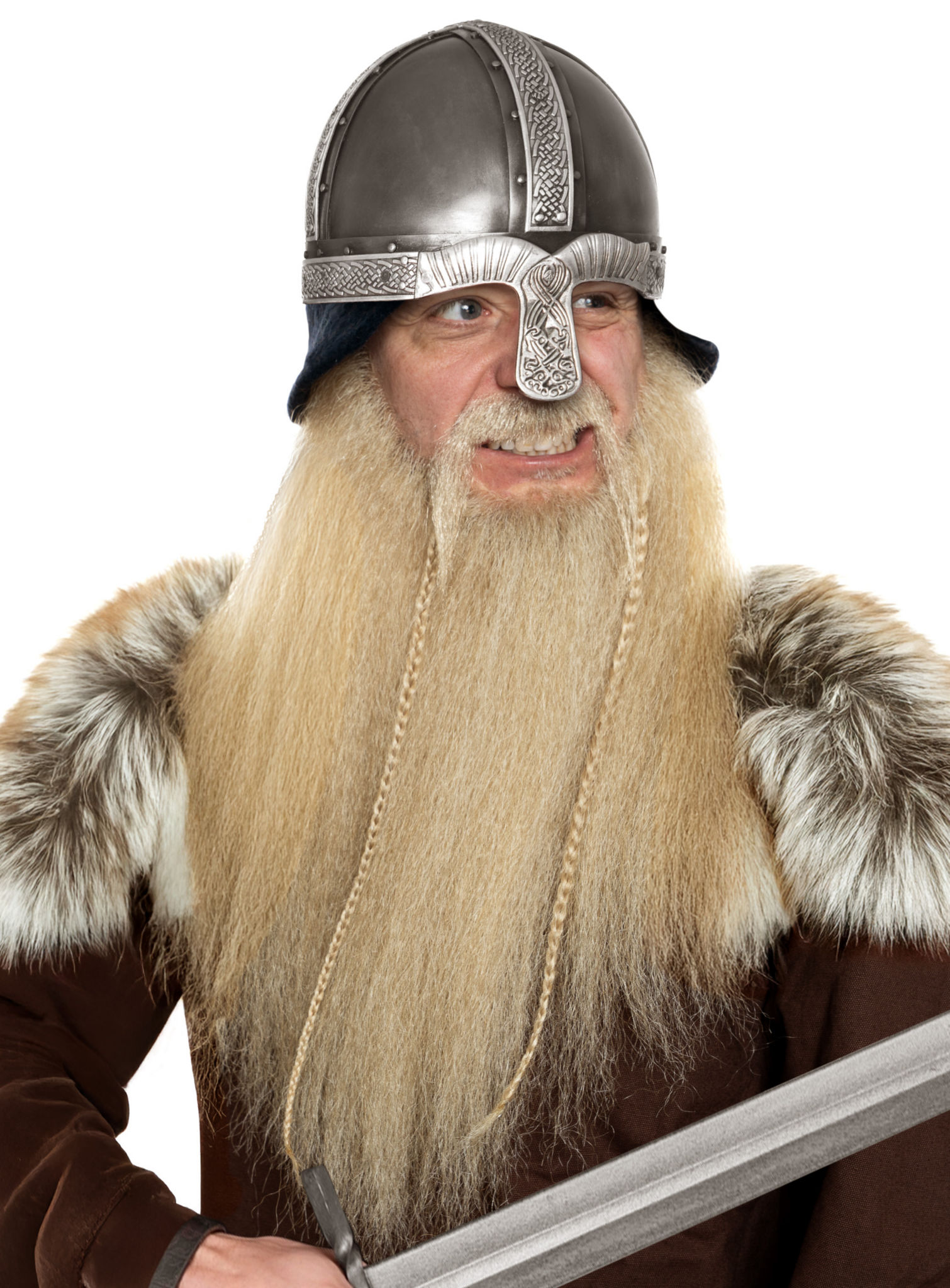 Bartset Wikinger mit Vollbart und Schnurrbart