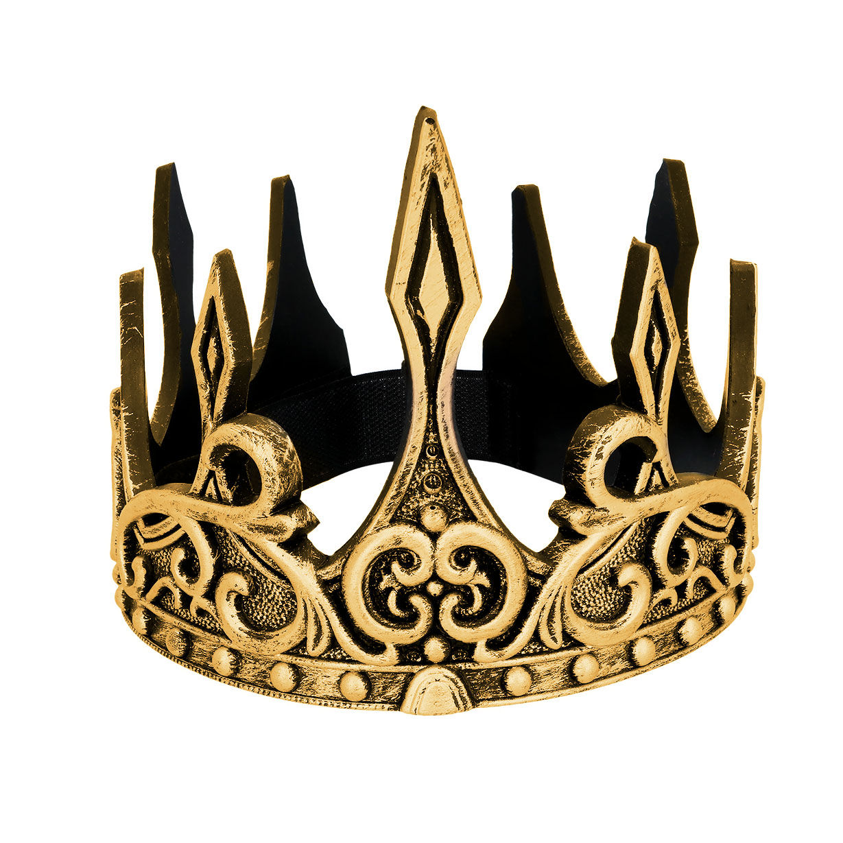 Fantasy Königskrone gold aus Gummischaum