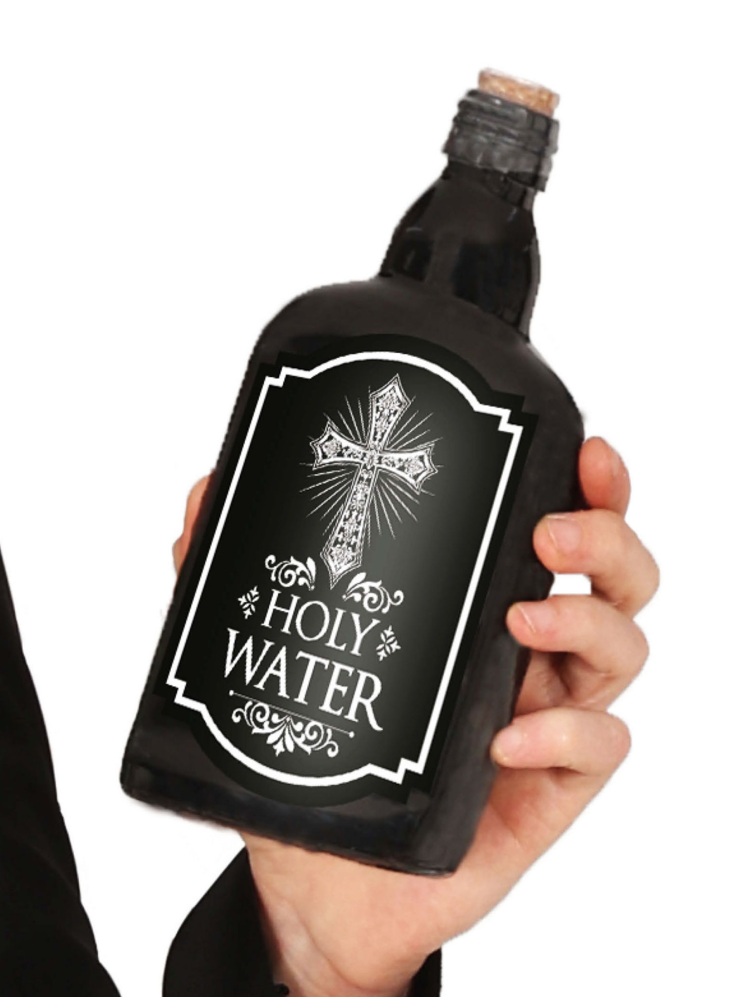 Schwarze Weihwasserflasche