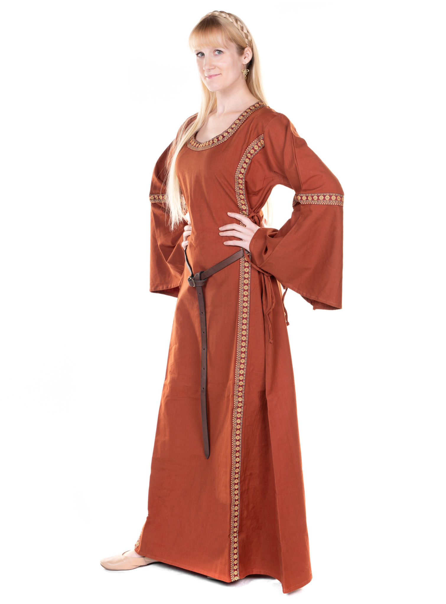 Burgdame Kleid rotbraun
