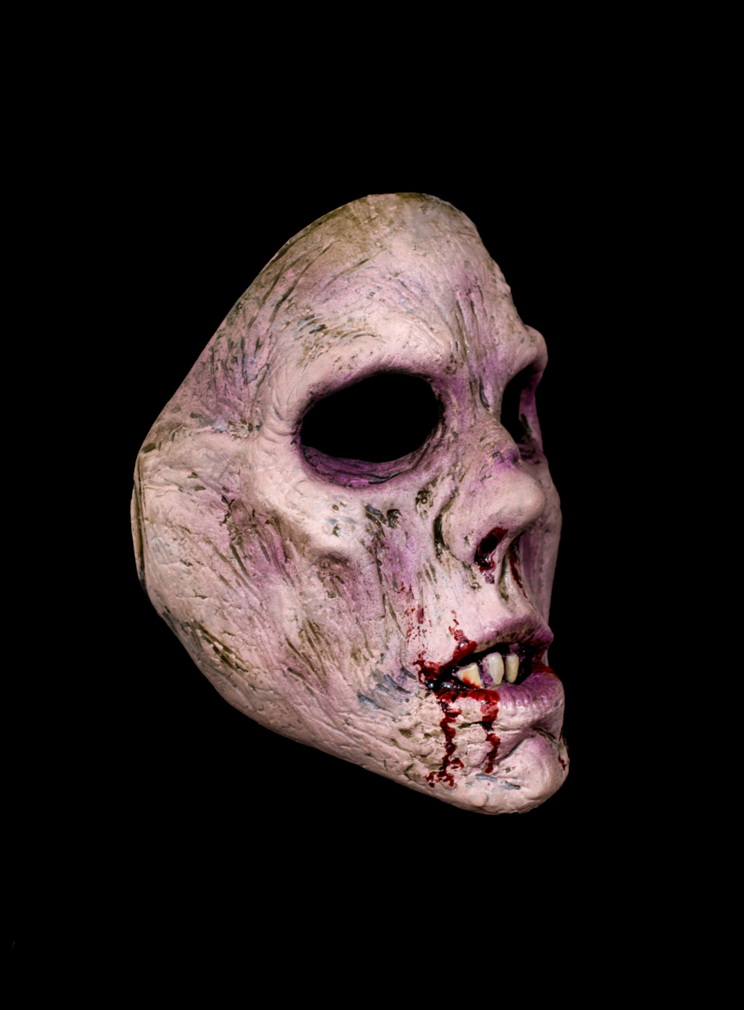 Seelenloser Zombie Halbmaske aus Latex