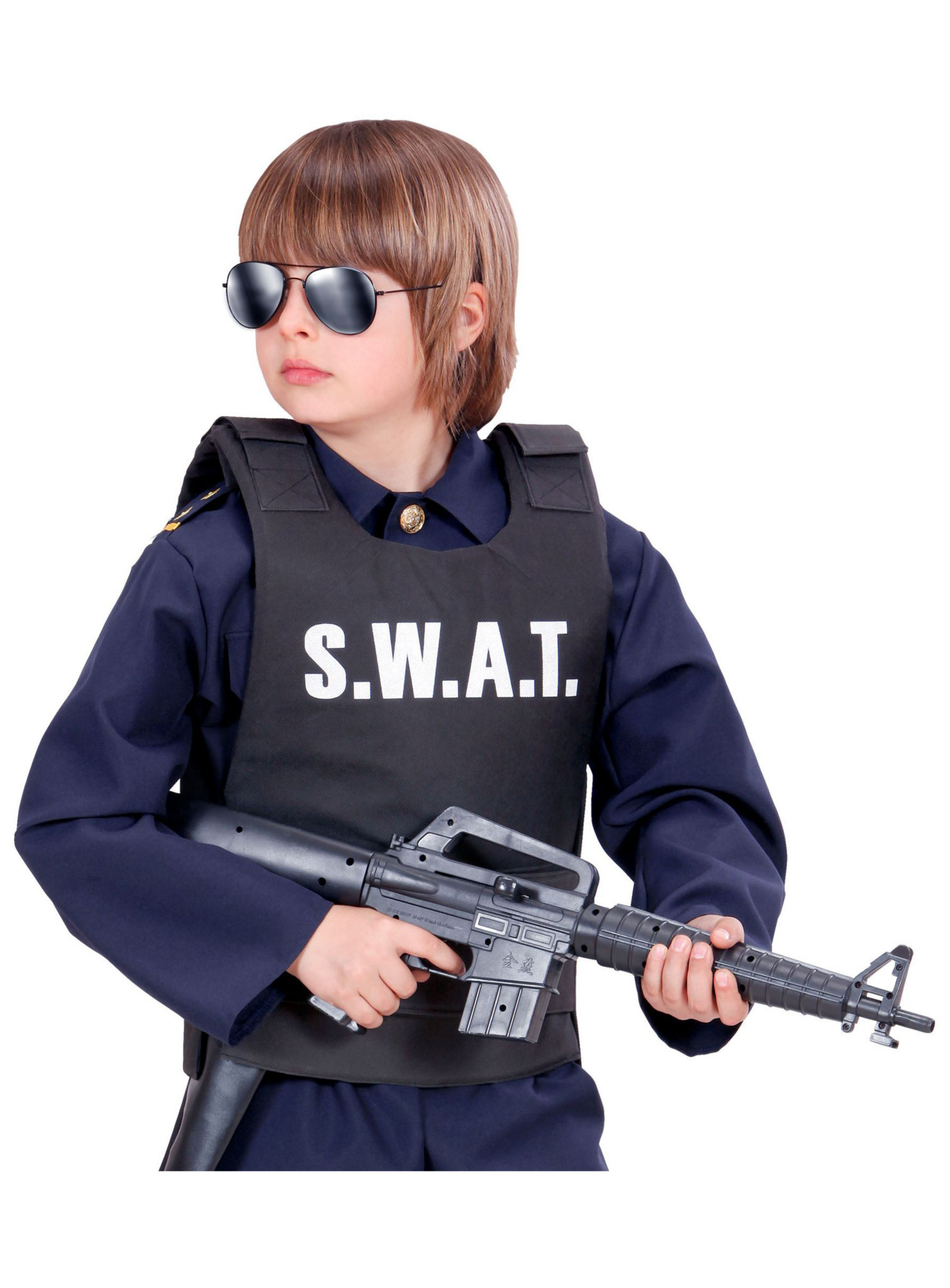 Schwarze SWAT Kinder Weste