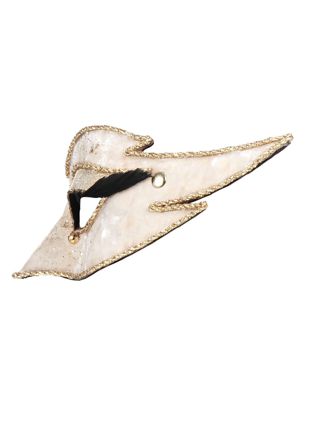 Colombina velluto mezzo bianco Venezianische Maske