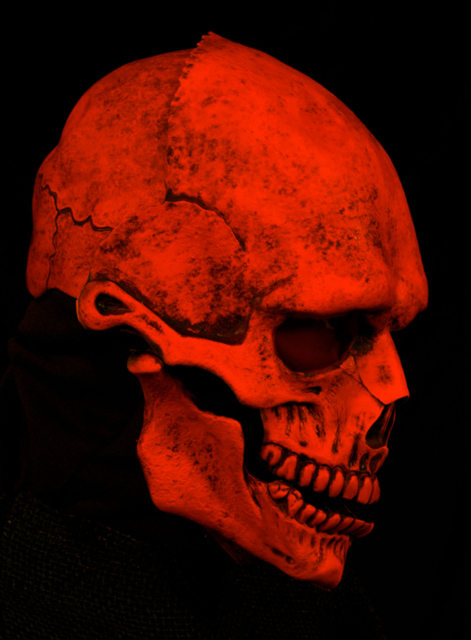 UV Totenschädel Maske