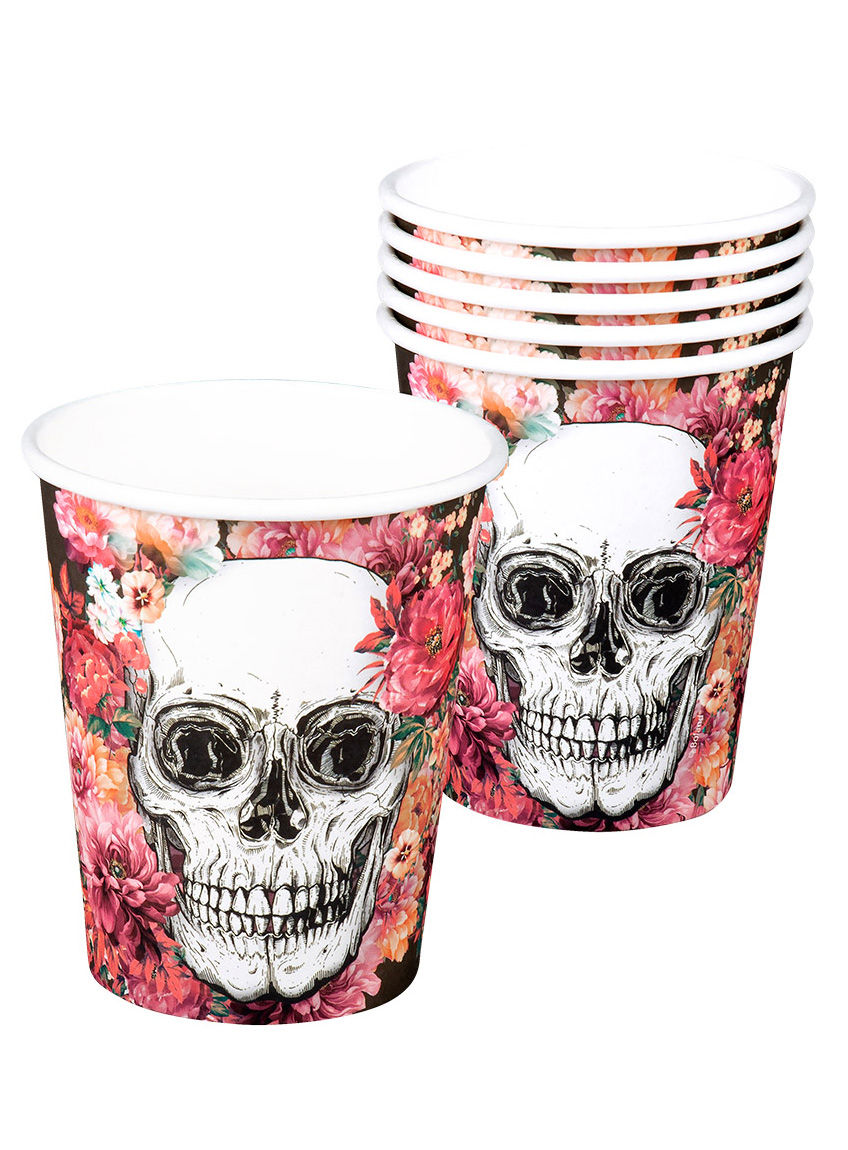 Dia de los Muertos Pappbecher 10 Stück