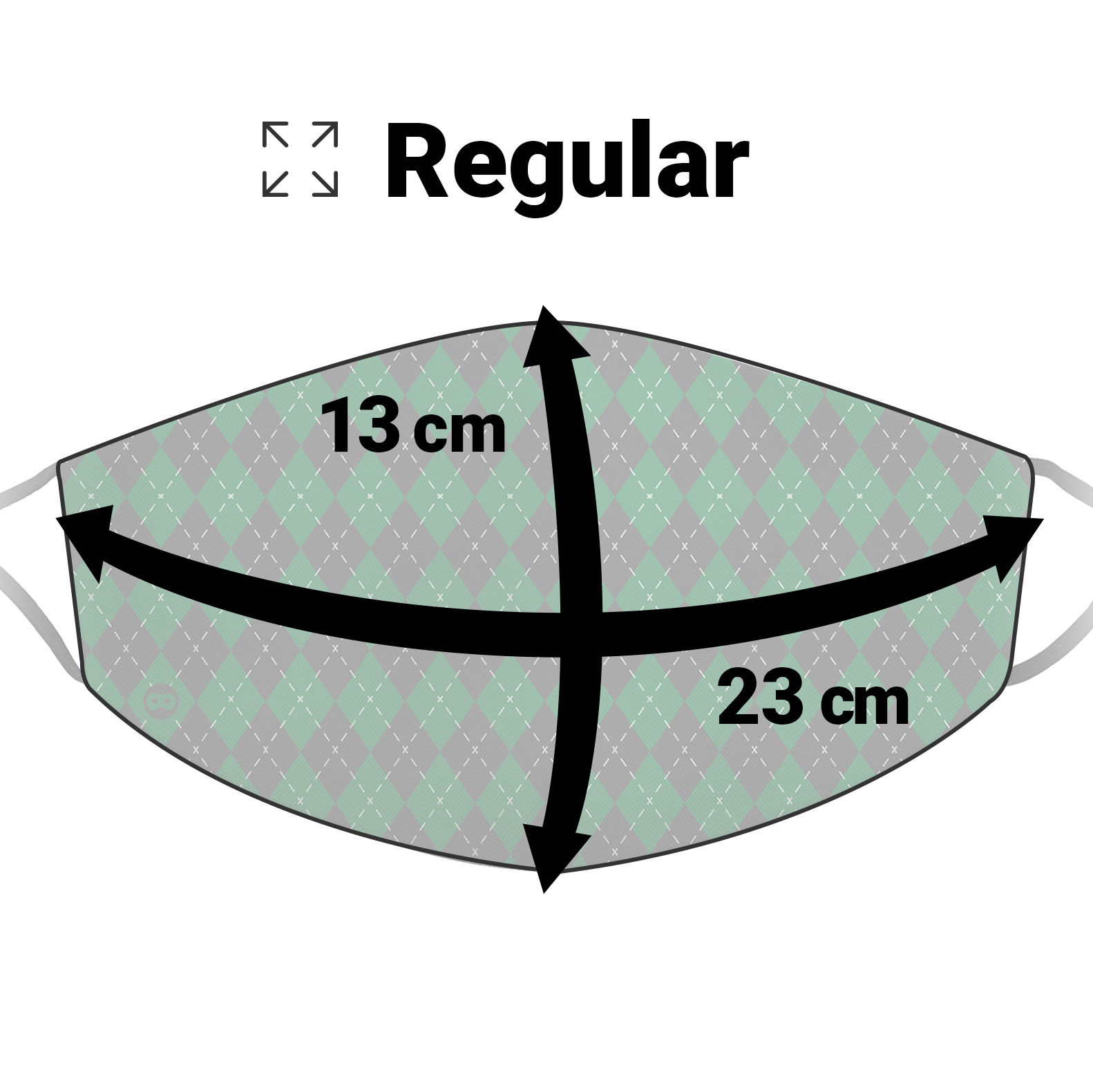 Stoffmaske Zauberschule grün
