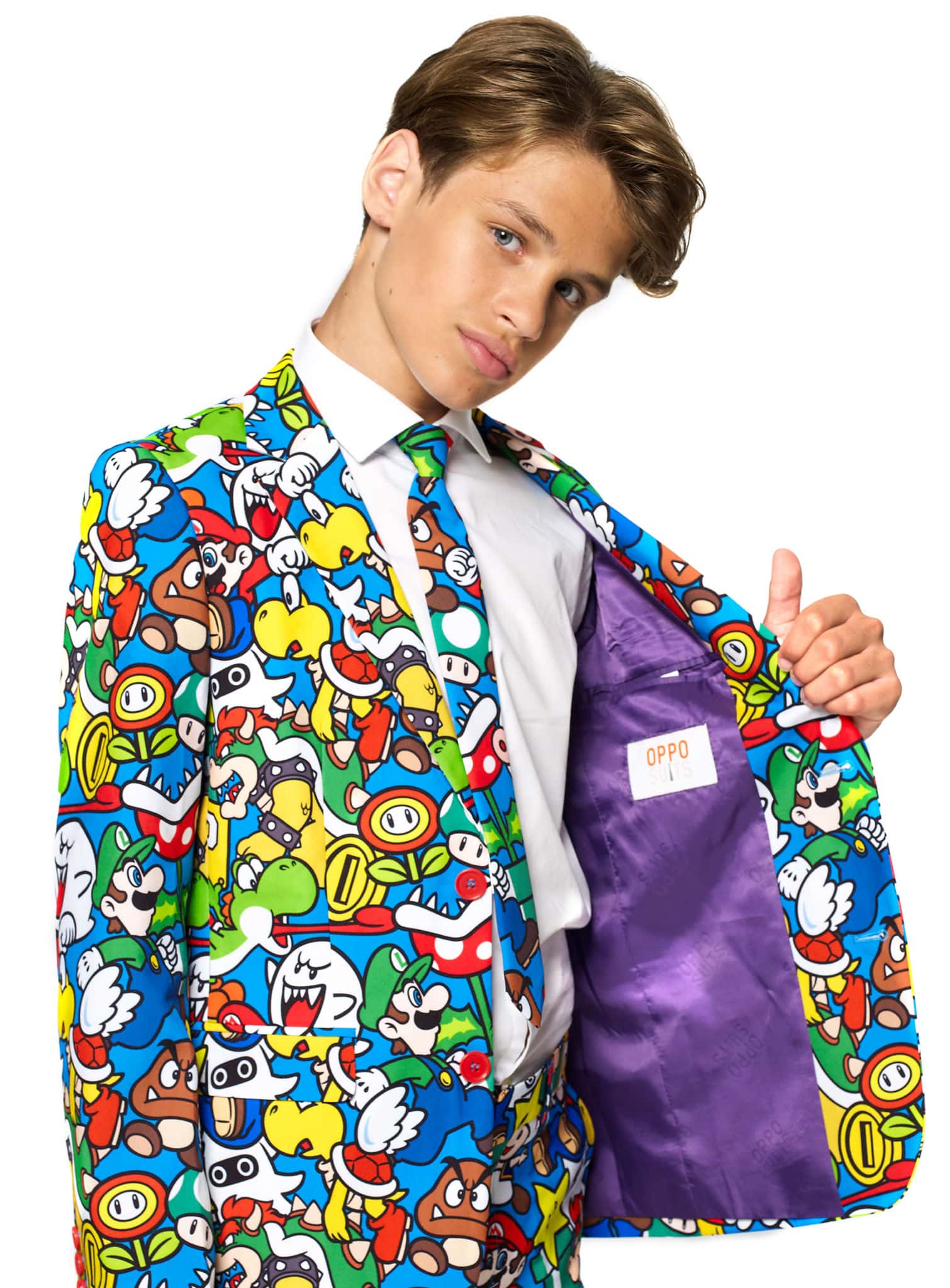 OppoSuits Teen Super Mario Anzug für Jugendliche