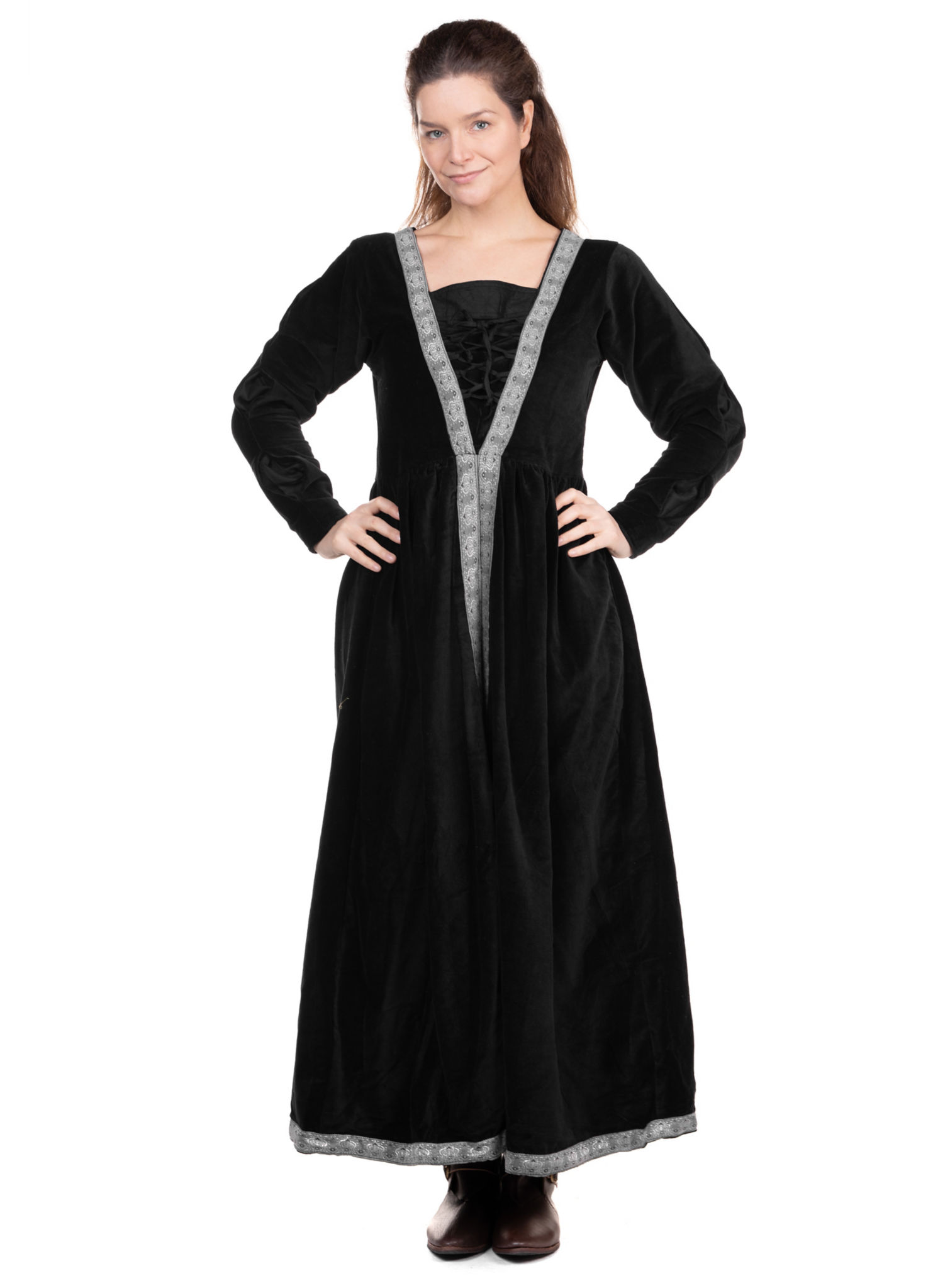 Zauberin Samtkleid dunkelrot