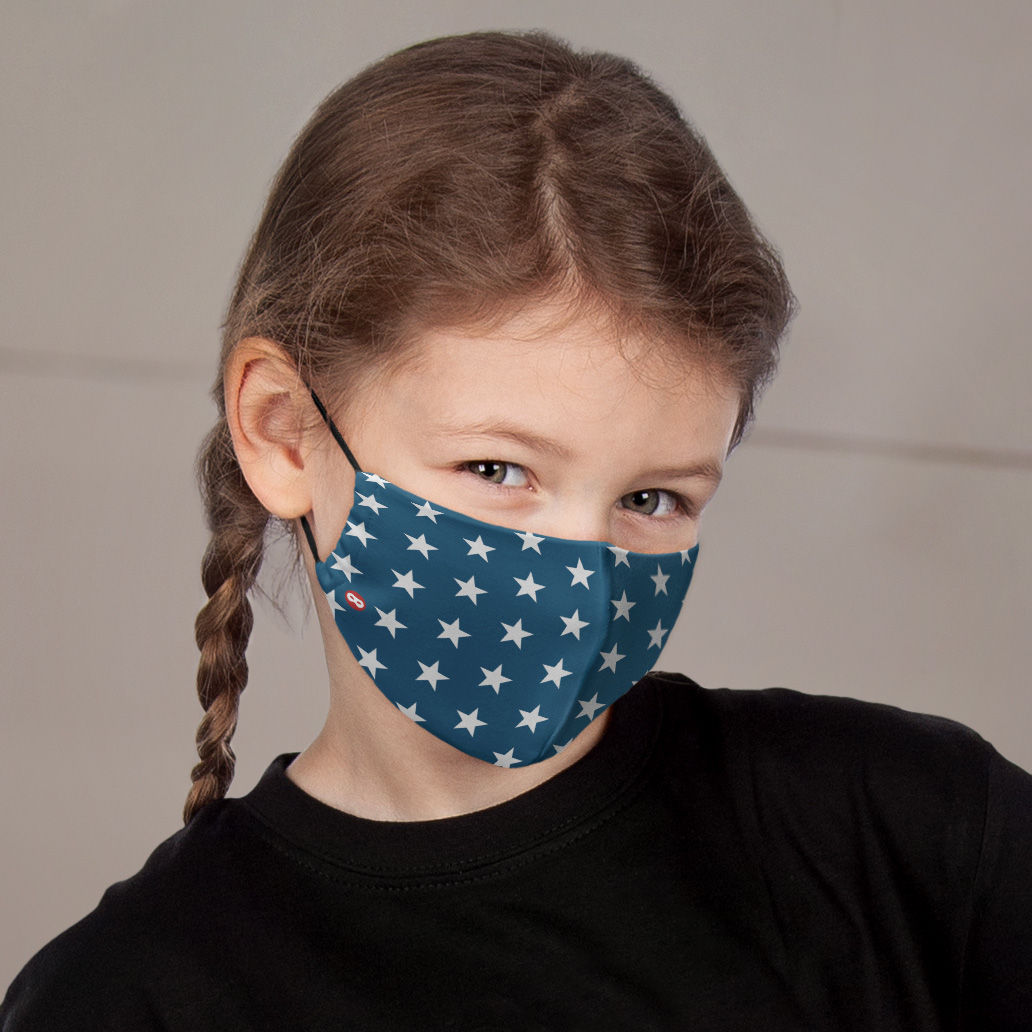 Stoffmaske für Kinder Sterne
